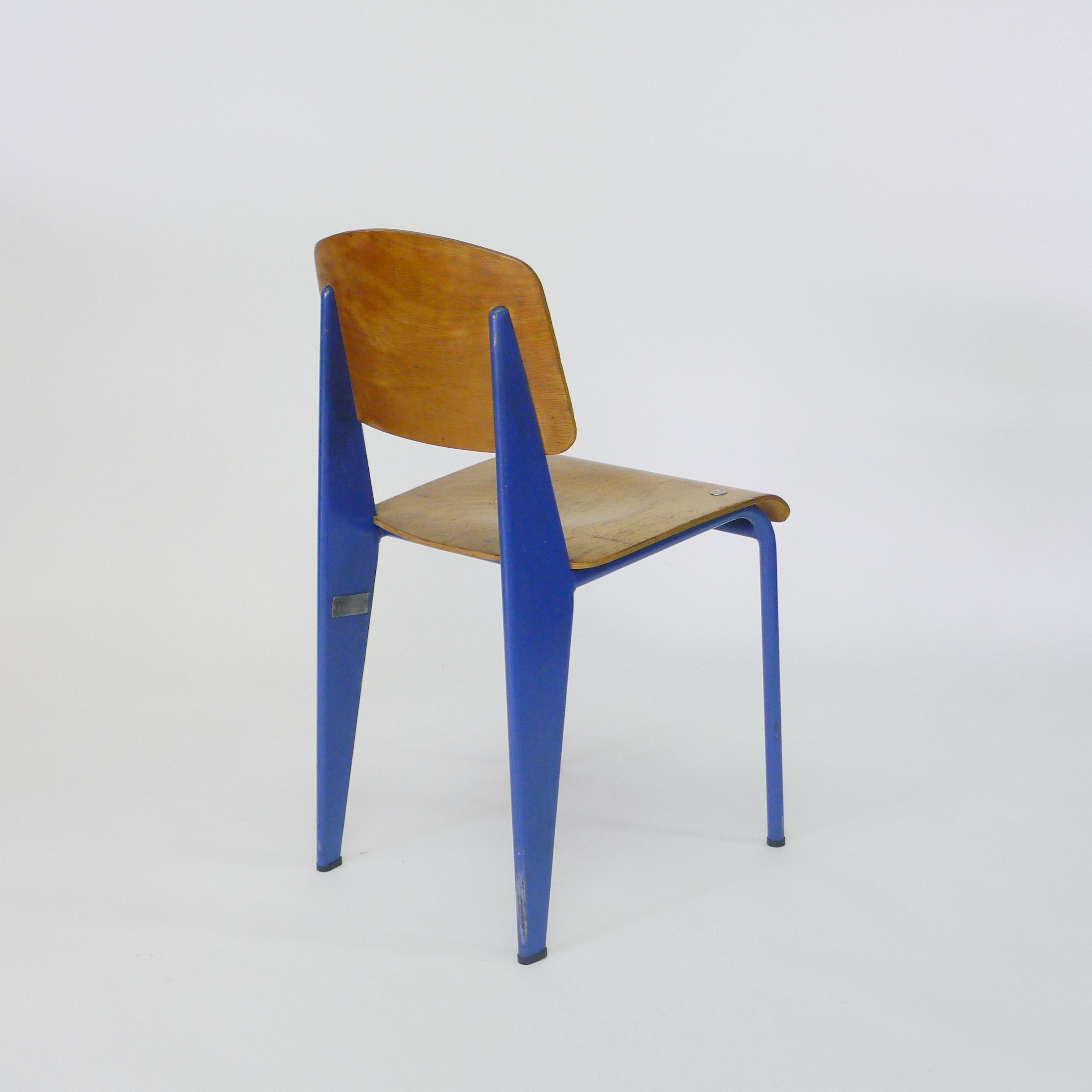 Mid-20th Century Jean Prouvé, Standard Chair, model 305, from the CEA, Marcoule, authentic c.1954