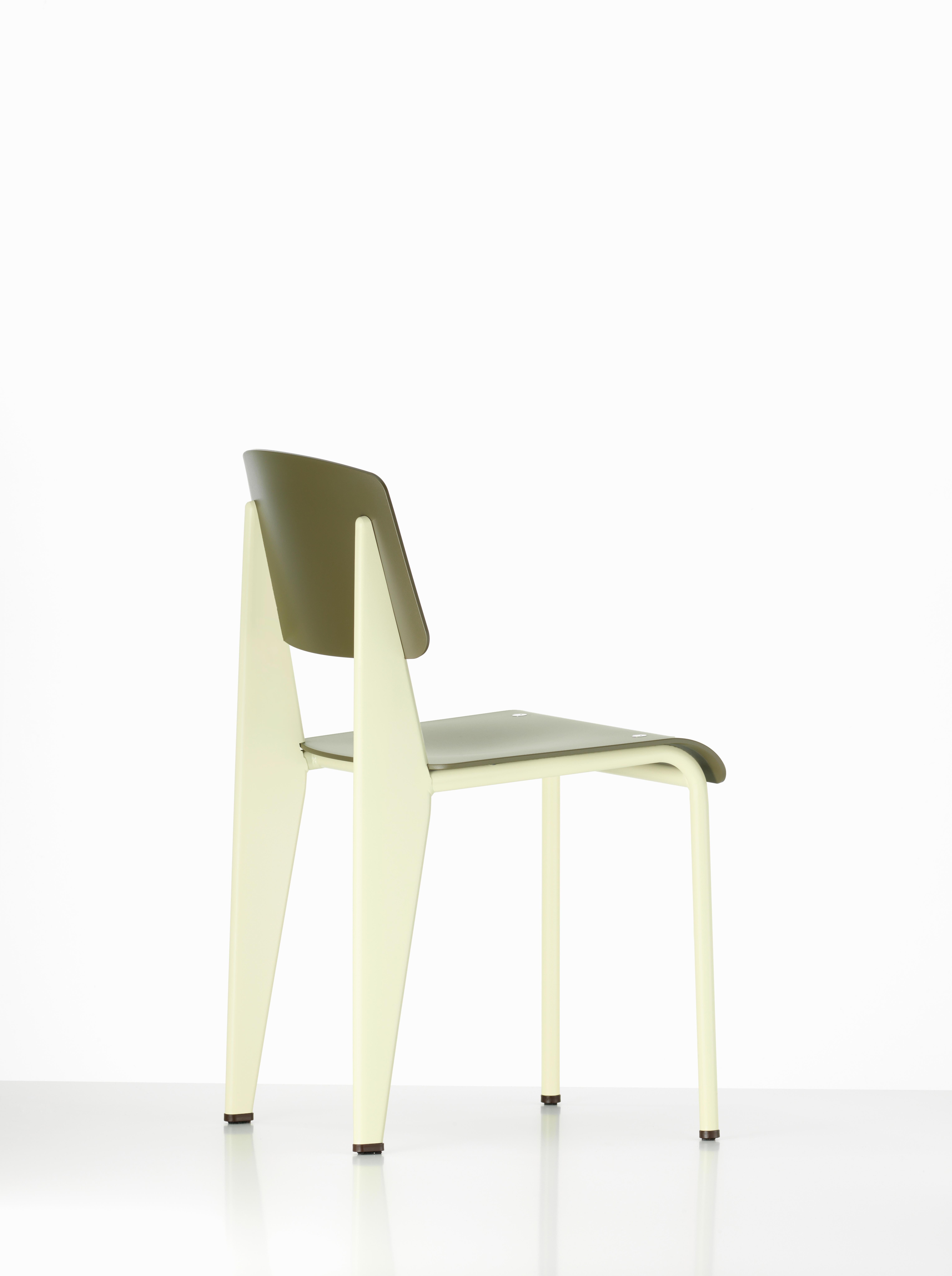 Plastic Jean Prouvé Standard Chair SP in Teak Brown and Mint for Vitra