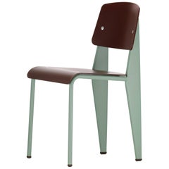 Jean Prouvé Standard Chair SP in Teak Brown and Mint for Vitra