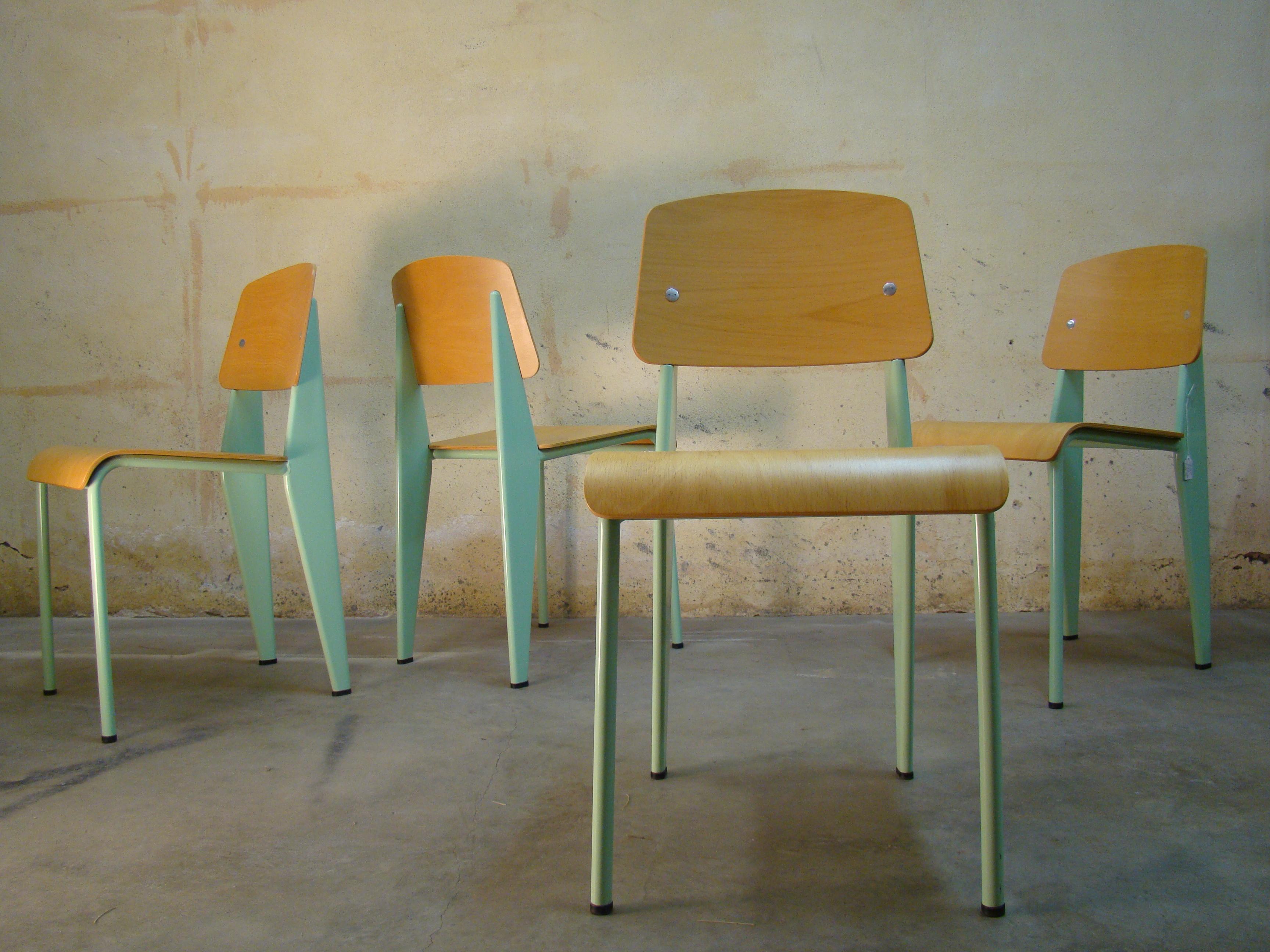 Mid-Century Modern Jean Prouvé Standard Chairs
