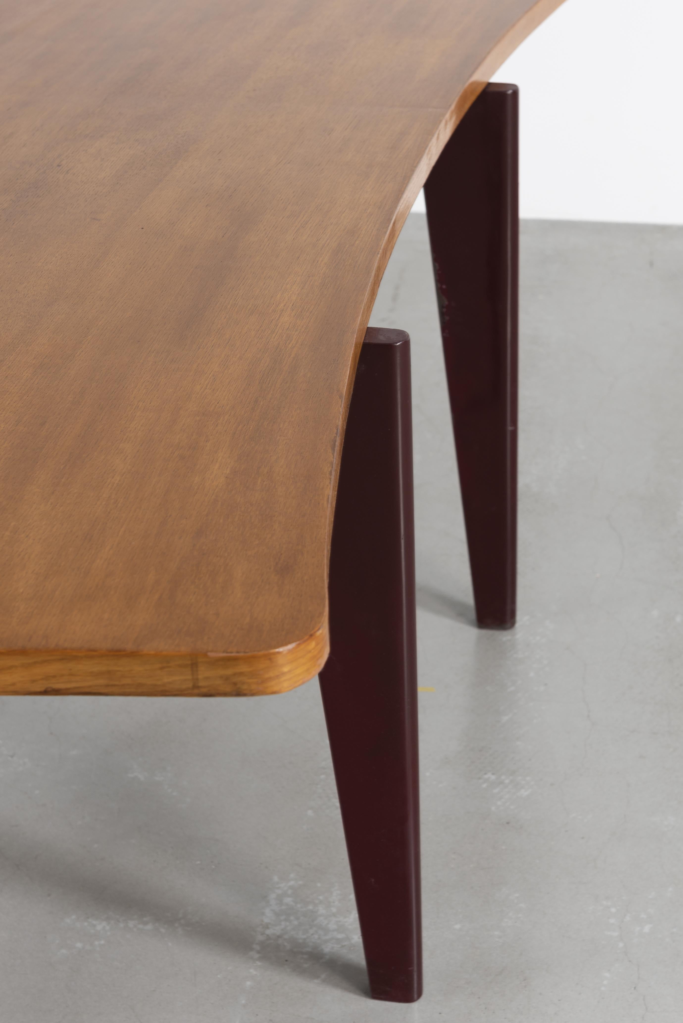 French Jean Prouvé, Standard Courbe Desk, circa 1950
