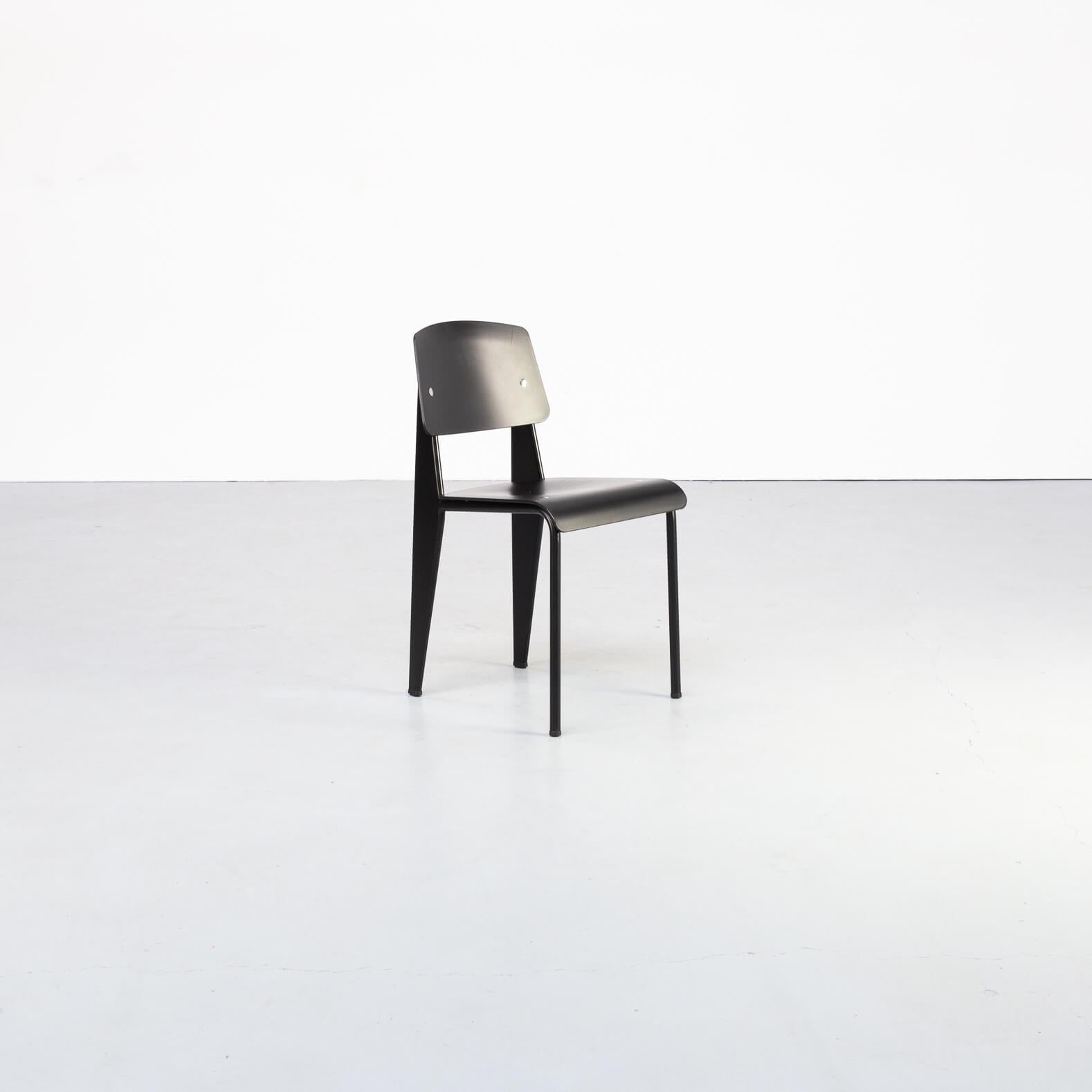 Contemporary Jean Prouvé ‘Standard-SP’ Dining Chair for Vitra, Set/6 For Sale