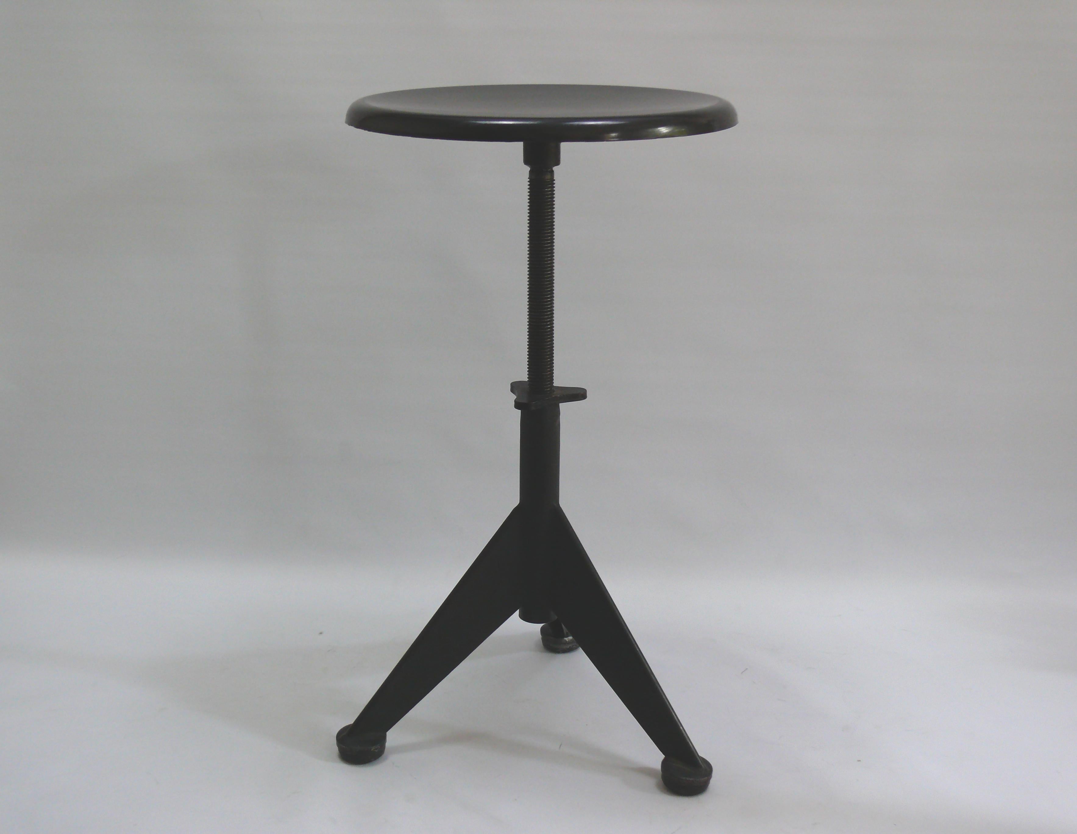 Industriel Jean Prouvé stool for AB Obelberg Olsen, Sweden, 1930s en vente