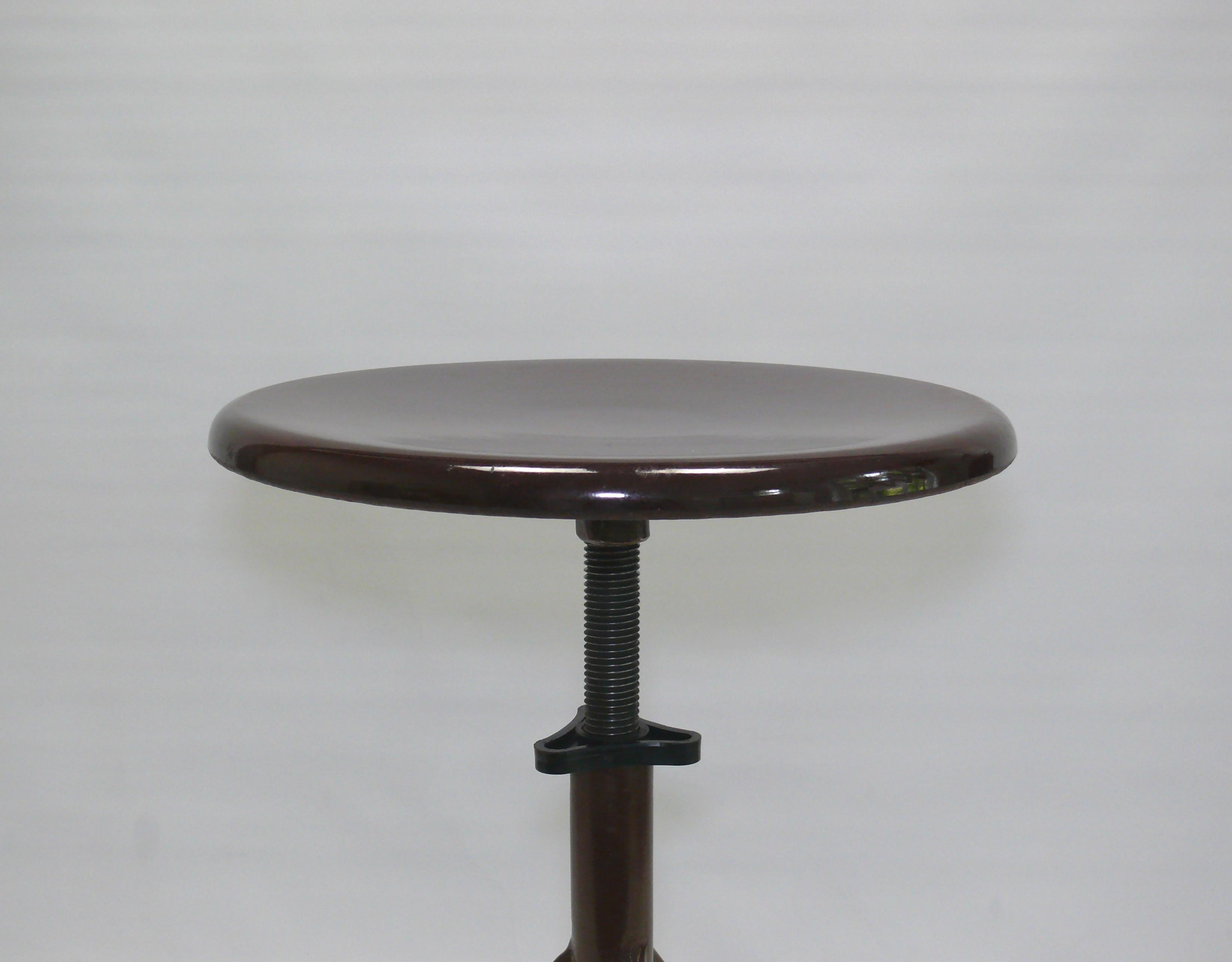 Industrial Jean Prouvé stool for AB Obelberg Olsen, Sweden, 1930s
