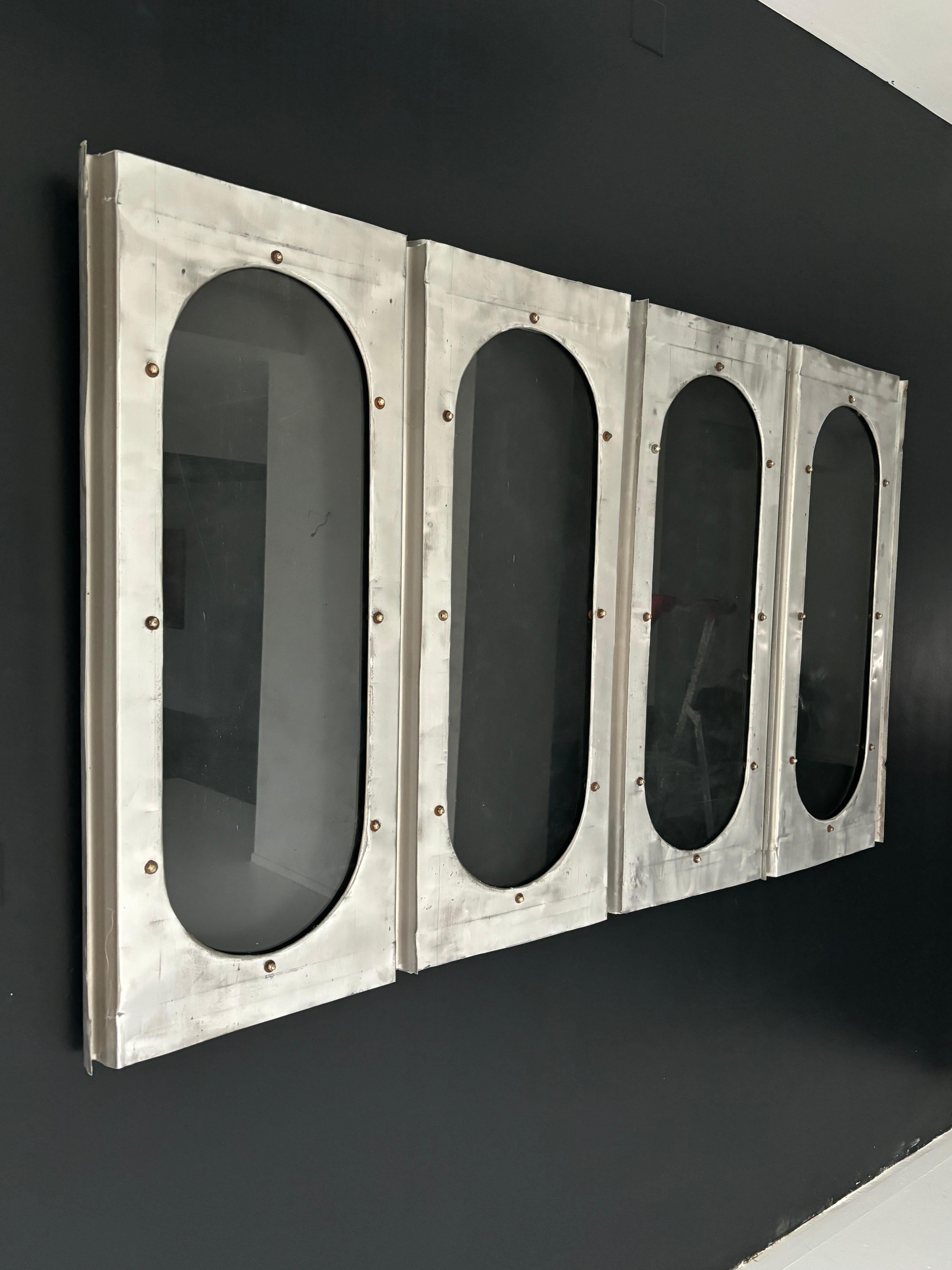 Mid-20th Century Jean Prouvé - Studal set de 4 panneaux hublots For Sale