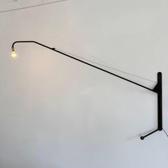 Jean Prouvé Style 'Potence' Swing-Arm Wall Lamp, 1950s France