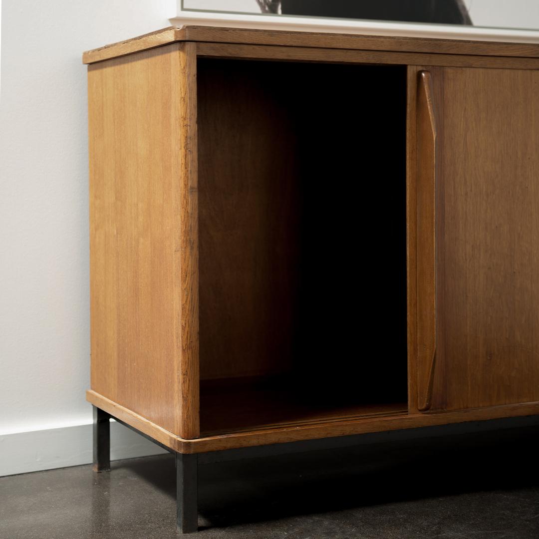 Jean Prouvé Style Sideboard In Good Condition For Sale In Dallas, TX