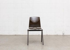 Jean Prouve Style Stackable Single Shell Industrial Chairs