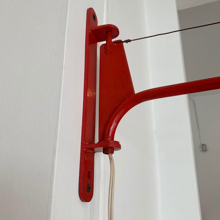 Jean Prouvé Style Swing Arm Jib Sconce For Sale at 1stDibs