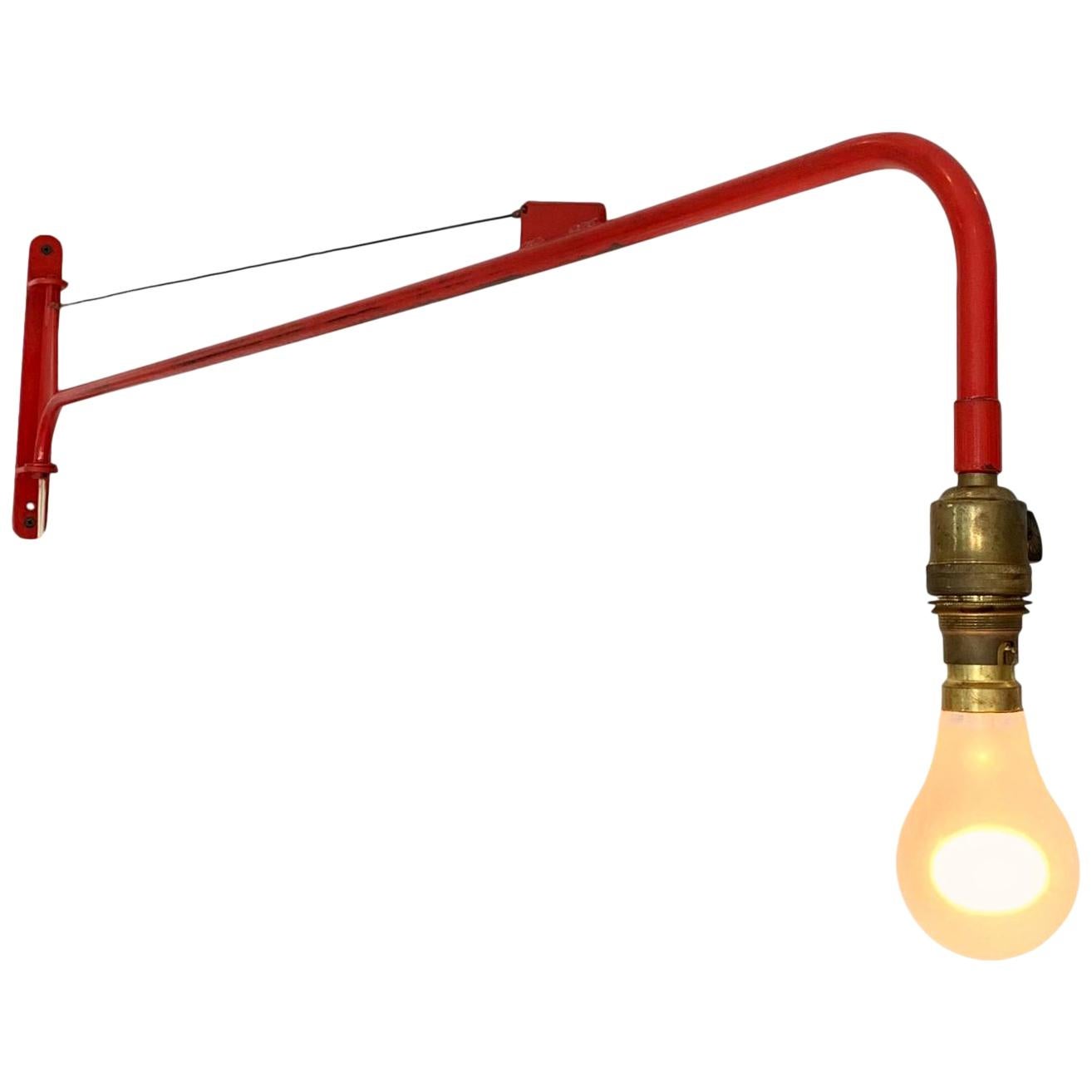 Jean Prouve Style Swing Arm Jib Sconce