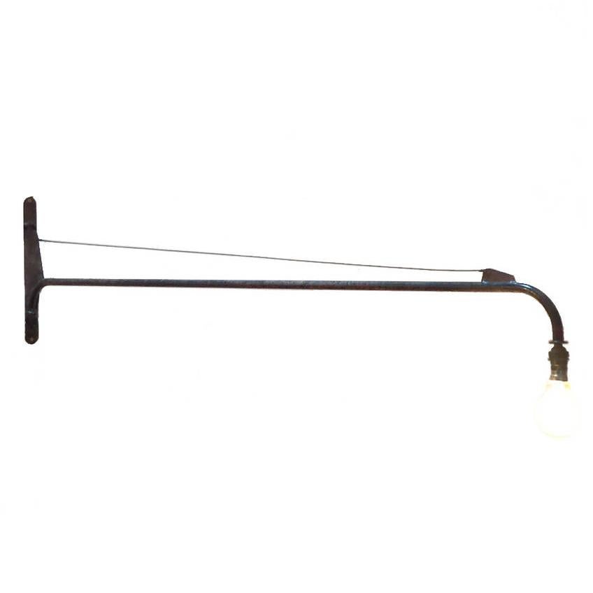 Jean Prouvé Style Swing Jib Lamp, French Mid-Century Modern 1950s For Sale