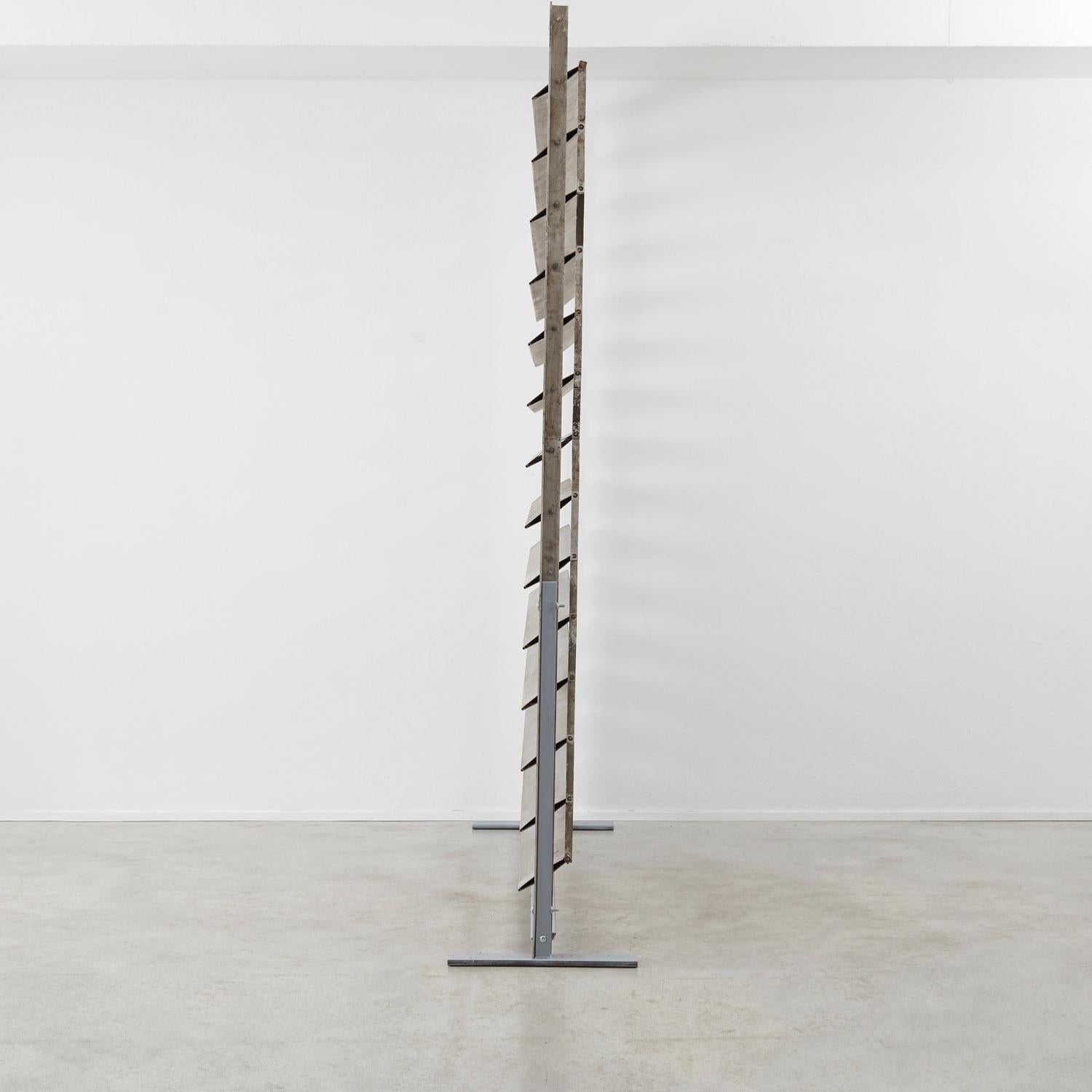 Jean Prouvé sunbreaker architectural metal shade / room divider - France, 1970s 7