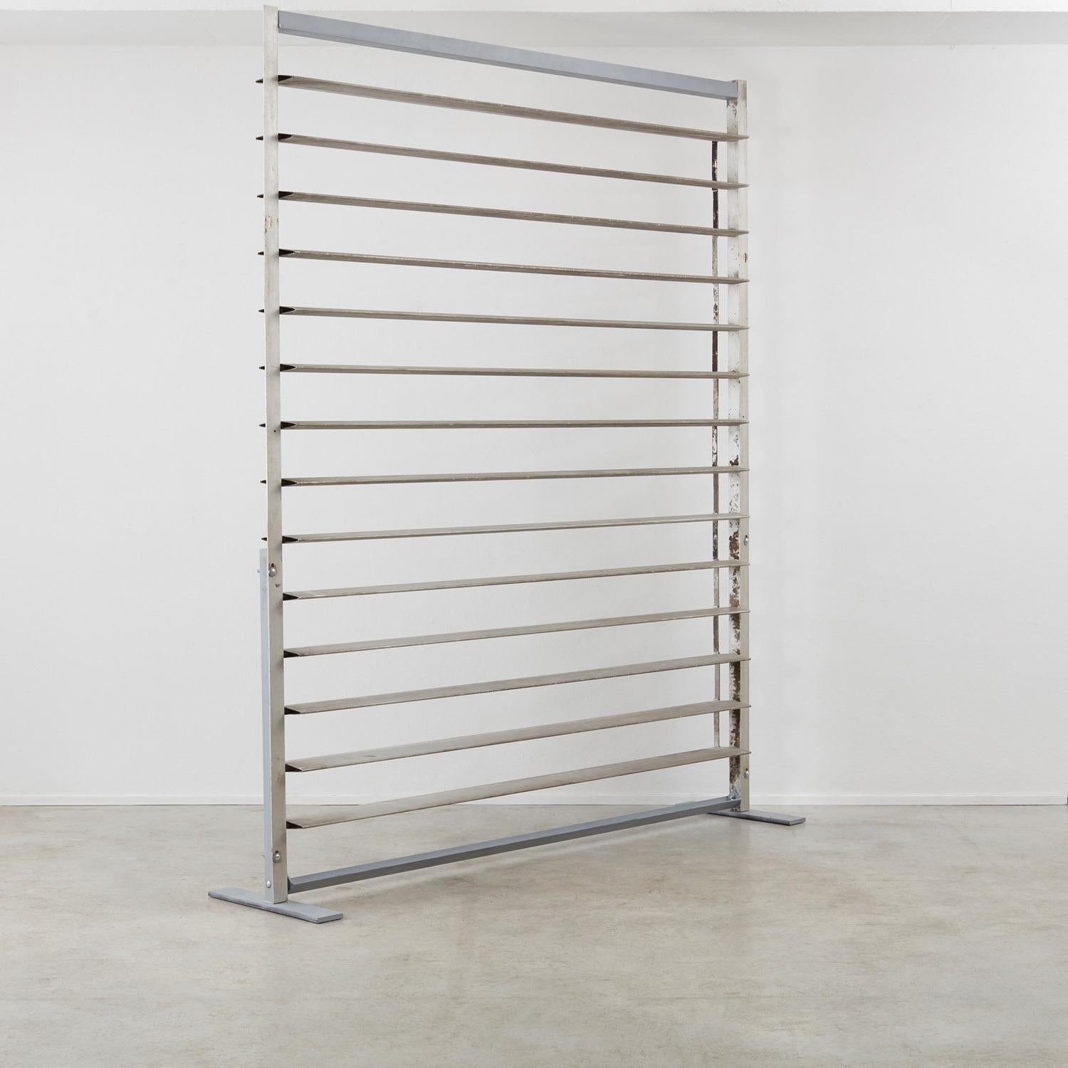Jean Prouvé sunbreaker architectural metal shade / room divider - France, 1970s In Good Condition In London, GB