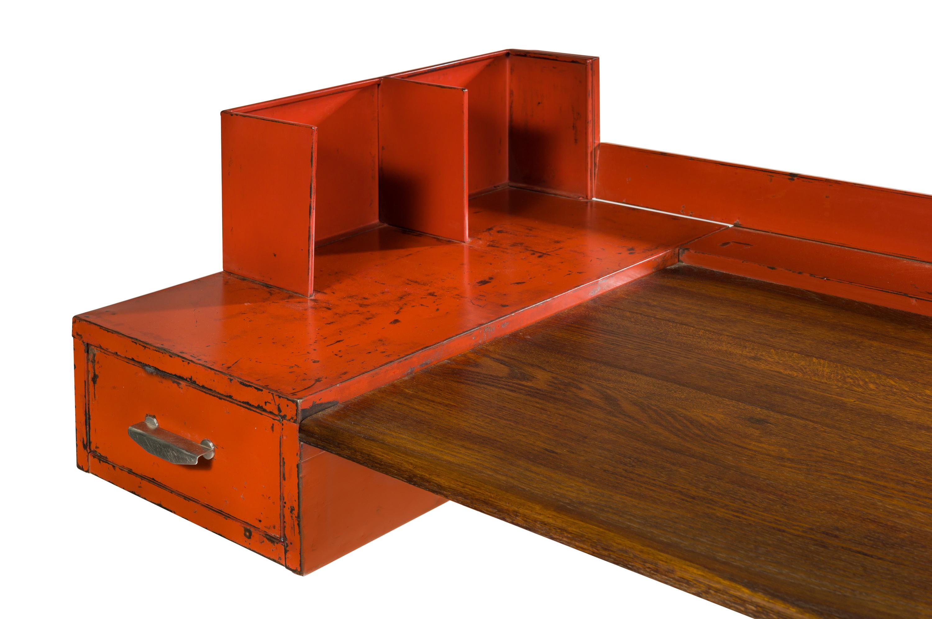 Jean Prouve, Suspended Desk and Chair, 1934 In Good Condition In Paris, FR