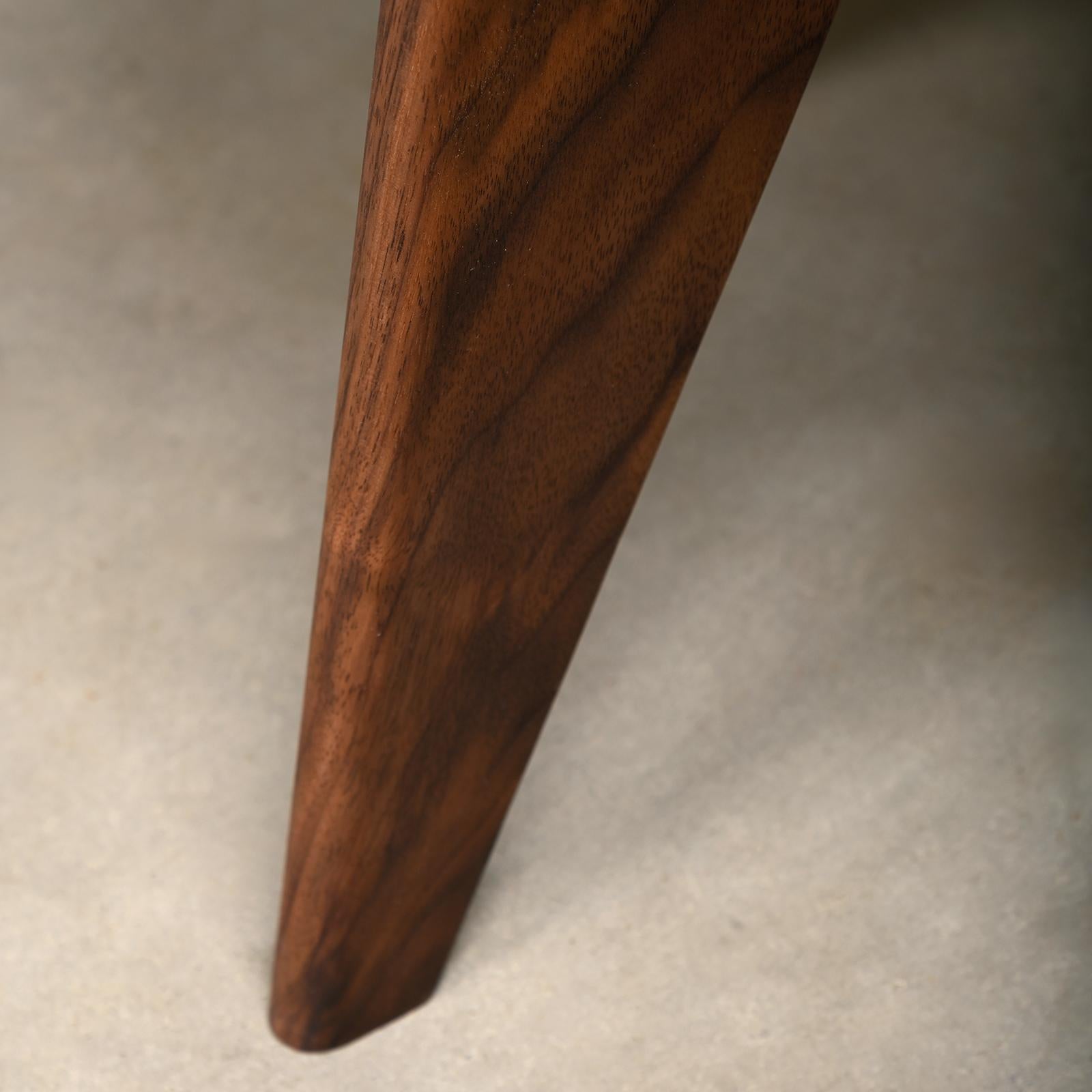 Jean Prouvé Tabouret Solvay / Bois Stool in Solid Natural Walnut by Vitra For Sale 3