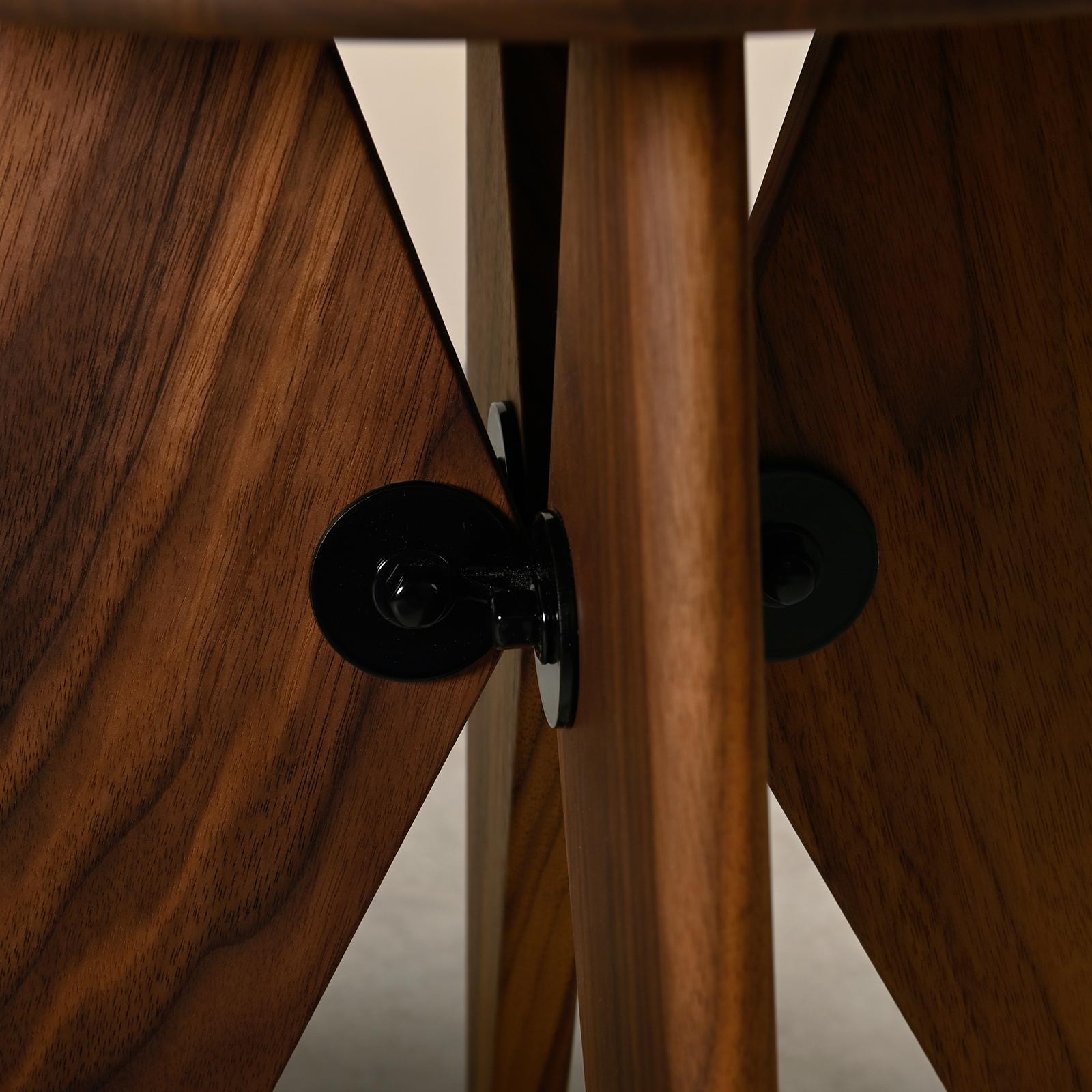 Jean Prouvé Tabouret Solvay / Bois Stool in Solid Natural Walnut by Vitra For Sale 4