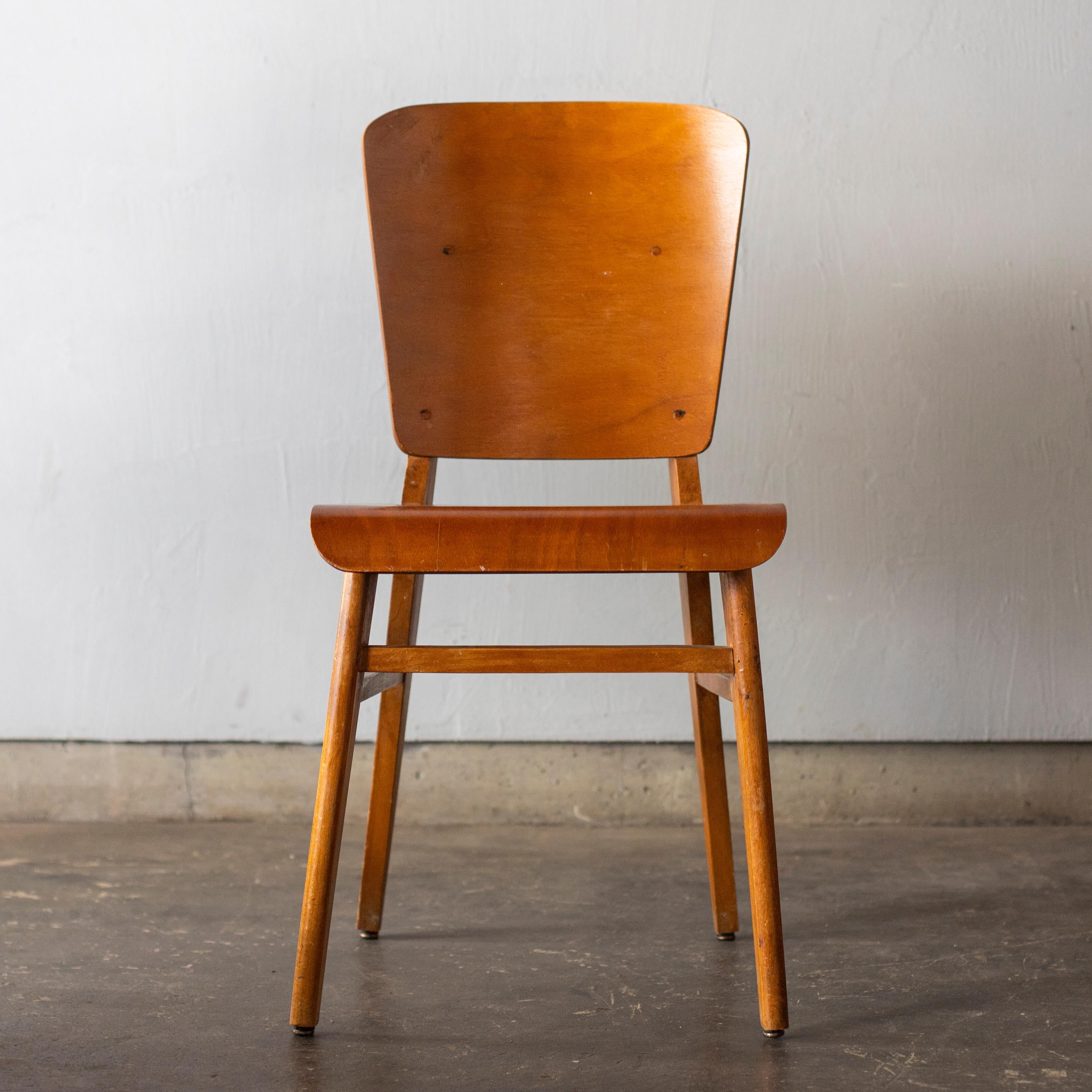 French Jean Prouvé Wooden Standard Chair Prototype, 1940s