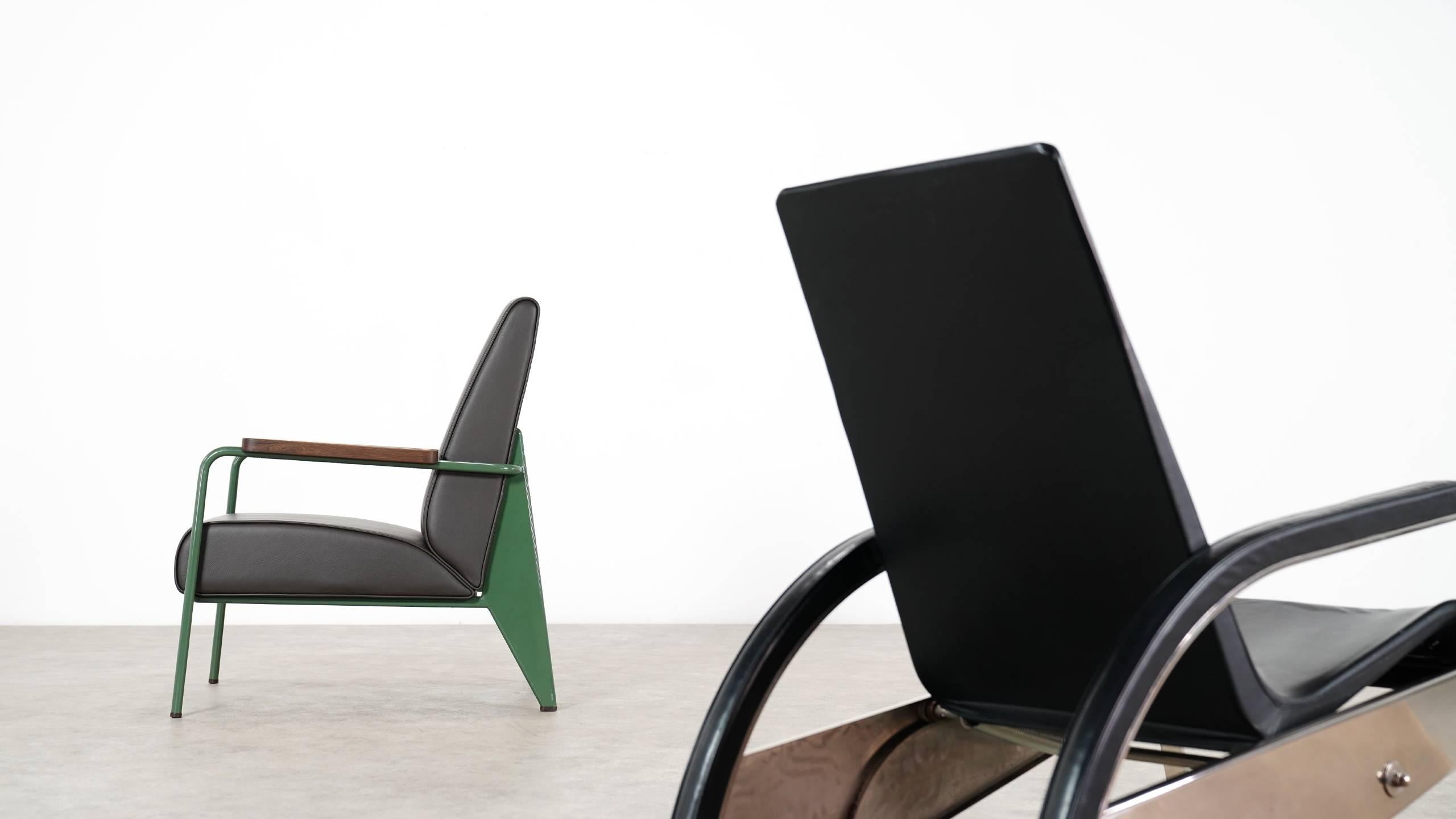 Der von Jean Prouvé entwickelte Fauteuil de Salon ist ein typisches Beispiel für die charakteristische Strukturästhetik seiner Designs. 

Der schlichte Charakter des Sessels passt zu einer Vielzahl von Interieurs. Die üppige Polsterung aus