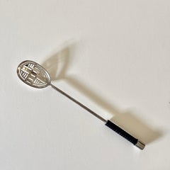 Jean PUIFORCAT (1897-1945) Rare Sterling Silver Long Olive Spoon c. 1925