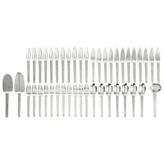 Antique Jean Puiforcat 1926 "Cabourg" Silverware 48 Pieces