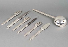 Jean Puiforcat - Art Deco Cutlery Flatware Set Cannes Sterling Silver 61 Pieces