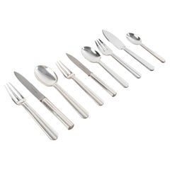 Jean Puiforcat - Art Deco Cutlery Flatware Set Chantaco Plated Silver 80 Pieces