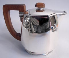 Juego de 4 piezas de plata Art Déco francés de Jean Puiforcat para café y té