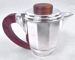 Jean Puiforcat French Art Deco Silver Coffee & Tea Set