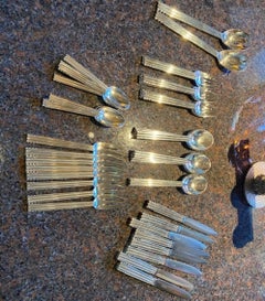 Jean Puiforcat "Nantes" Silver-Plate Service for 8