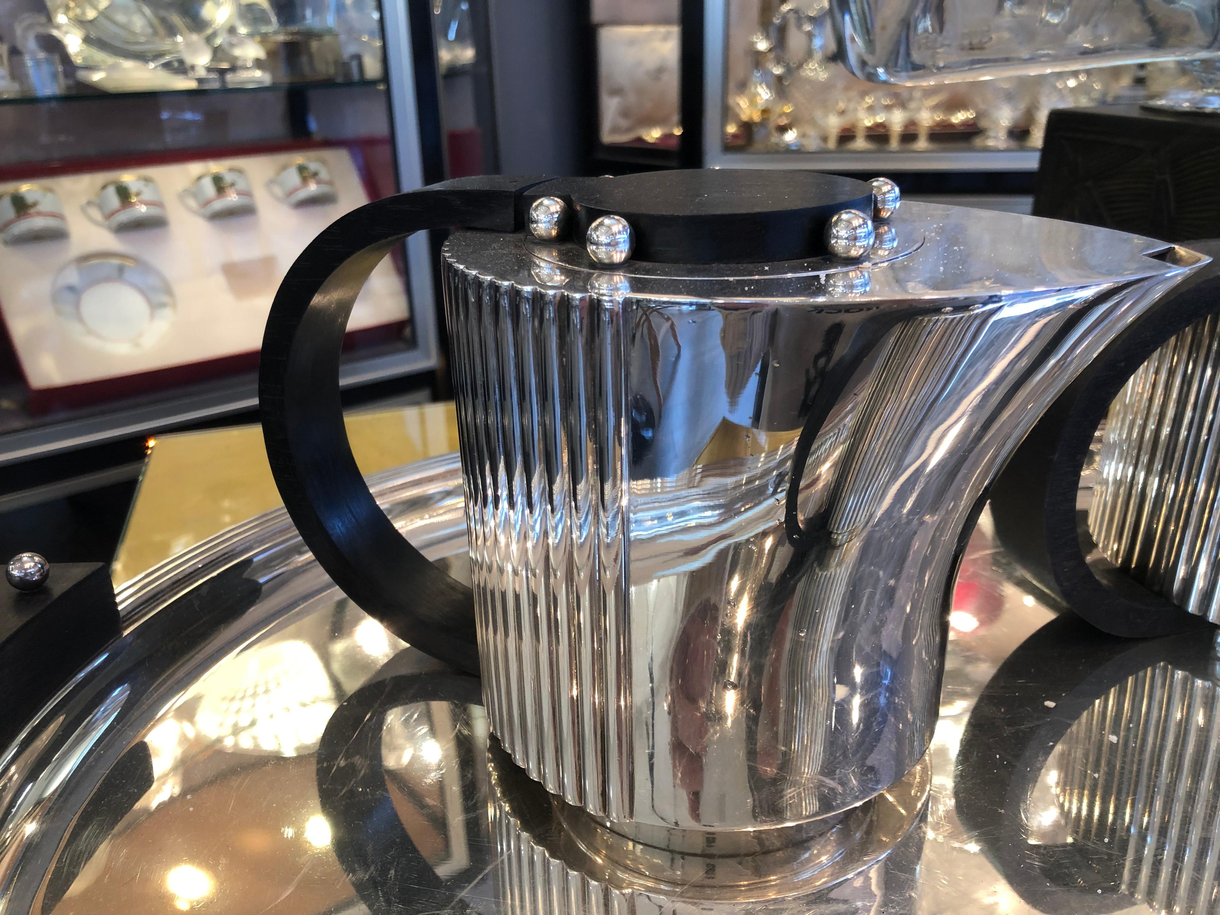 Jean Puiforcat Silver Plated Tea Set For Sale 10