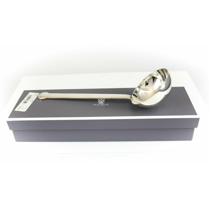 Jean Puiforcat Sterling Silver Cream Soup Serving Spoon in Annecy, 1930 In Excellent Condition For Sale In Gardena, CA