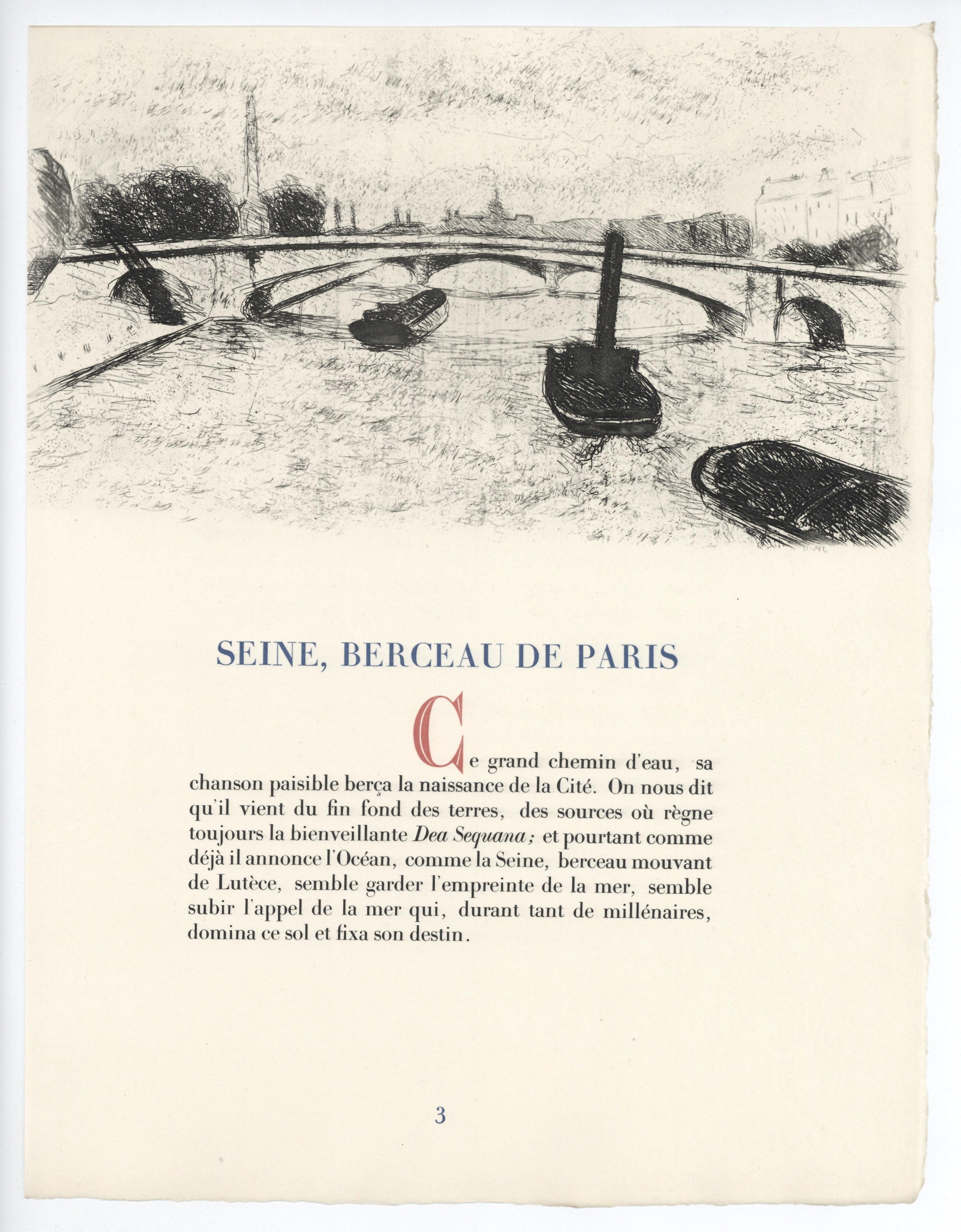 Medium: original etching. This impression on Canson et Montgolfier wove paper was printed in 1937 in an edition of 500 for the 