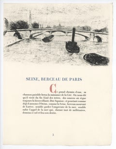 "Seine, berceau de Paris" original etching