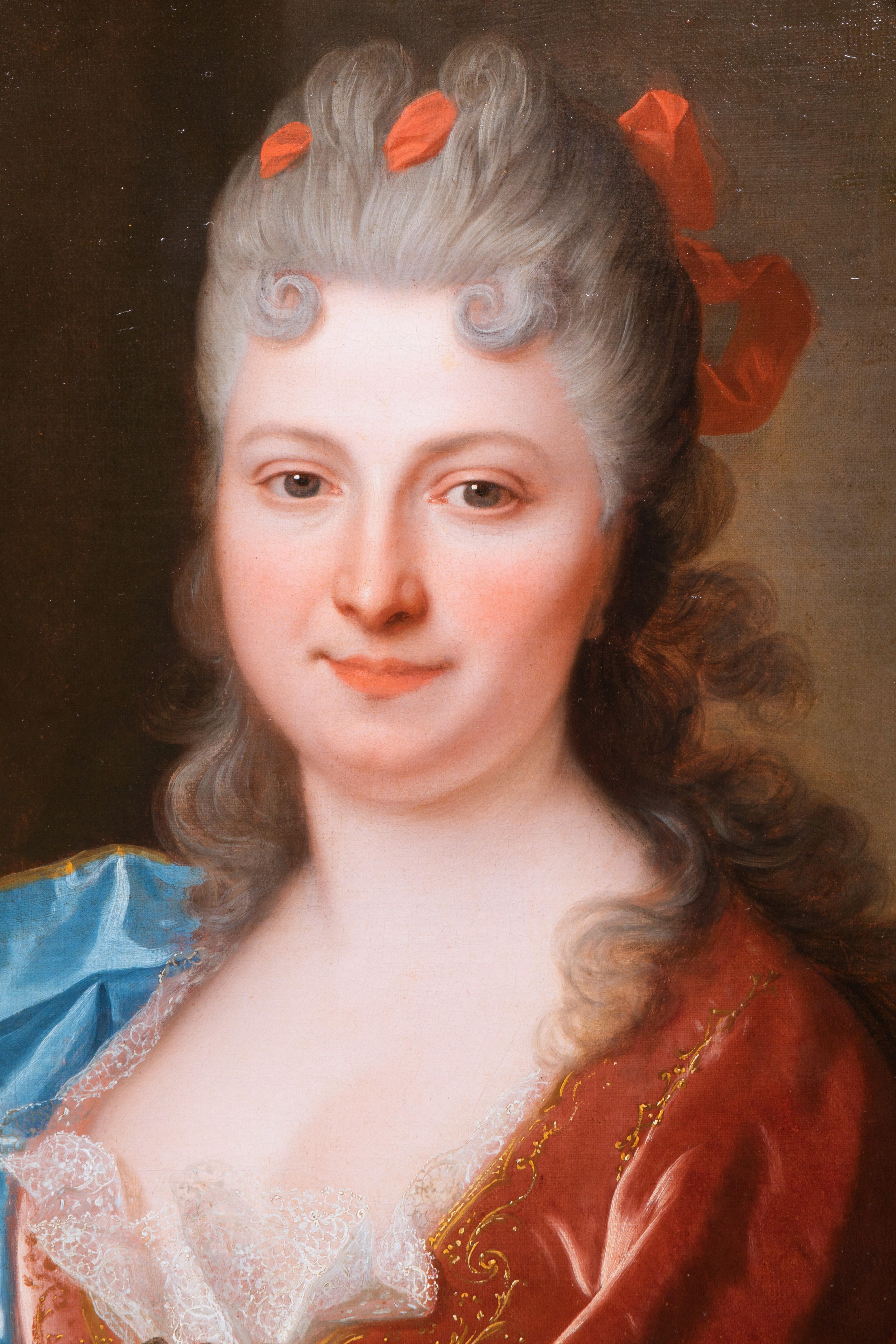 XVIII sec. Ritratto di donna francese di Jean Ranc (1674 - 1735), Parigi, 1700 ca. in vendita 2