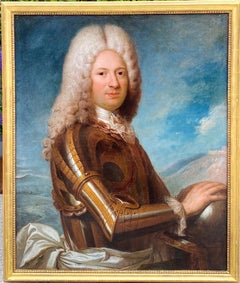 17th century French Old Master Portait of a noble man - Armour Knight Prince