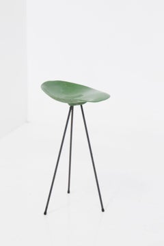 Jean Raymond Picard Green Stool in French Resin