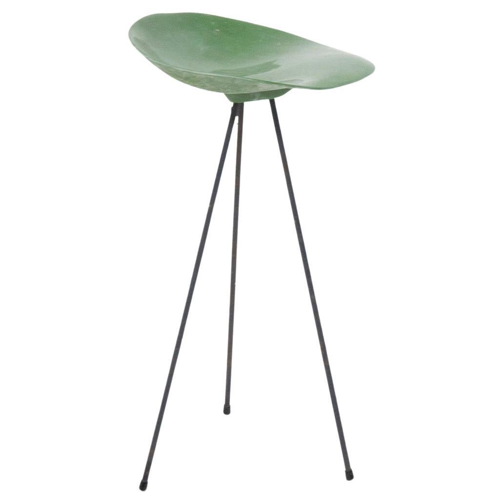 Jean Raymond Picard Green Stool in French Resin