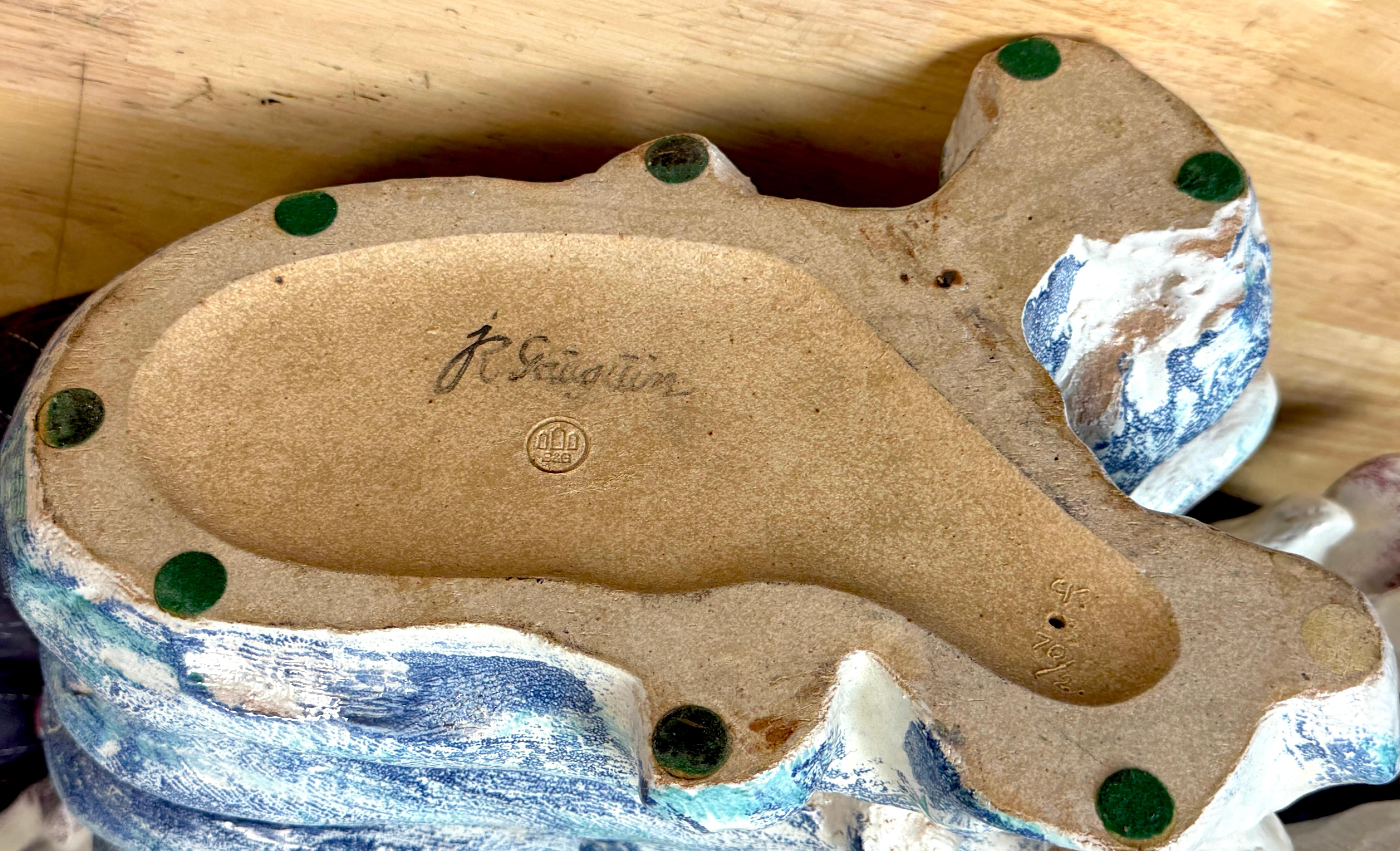 Jean René Gauguin “Havtyren” / 'Sea Bull' Sculpture for Bing & Grøndahl, Denmark in vendita 7