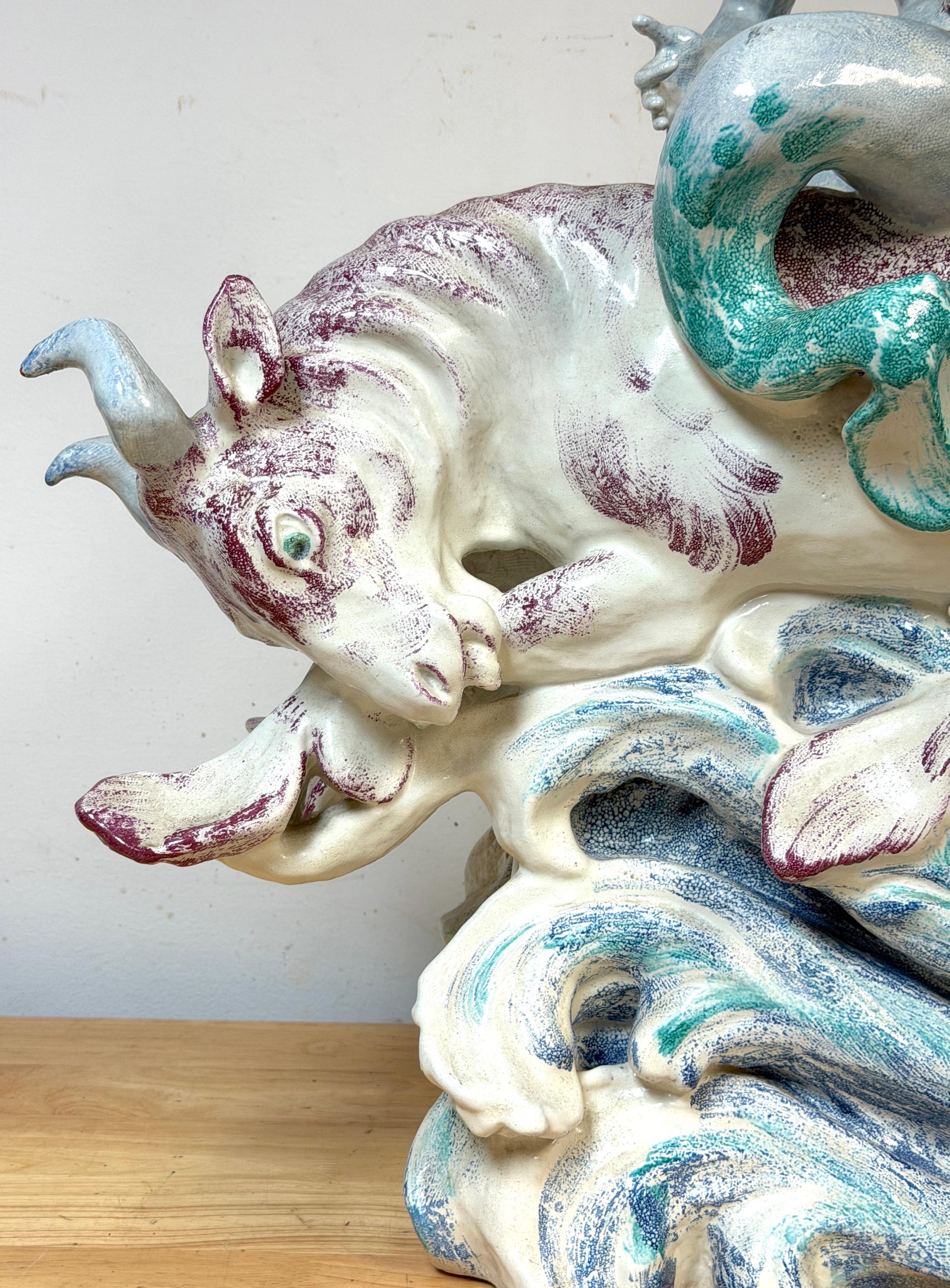 Moderno Jean René Gauguin “Havtyren” / 'Sea Bull' Sculpture for Bing & Grøndahl, Denmark in vendita