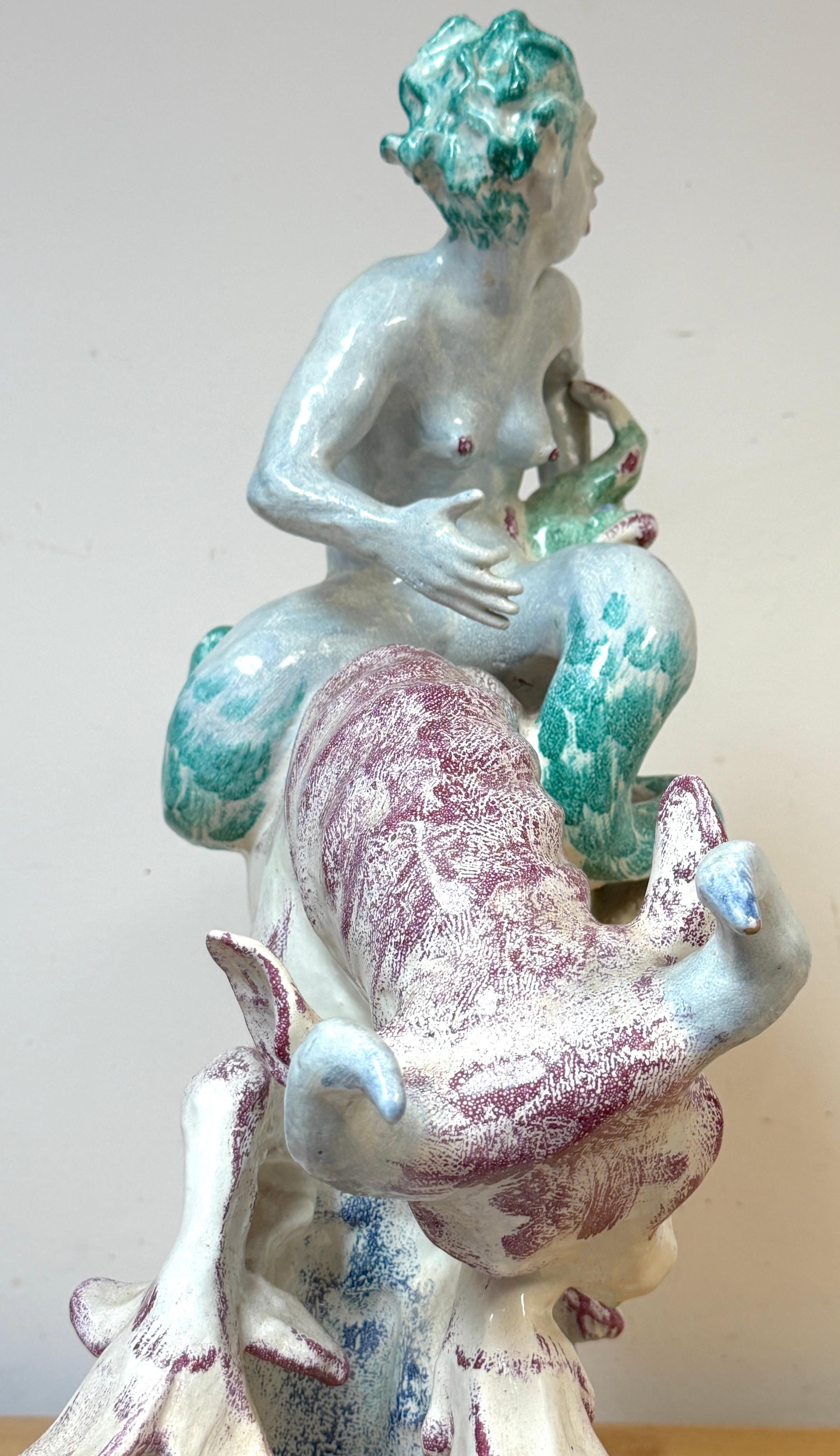 Terracotta Jean René Gauguin “Havtyren” / 'Sea Bull' Sculpture for Bing & Grøndahl, Denmark in vendita