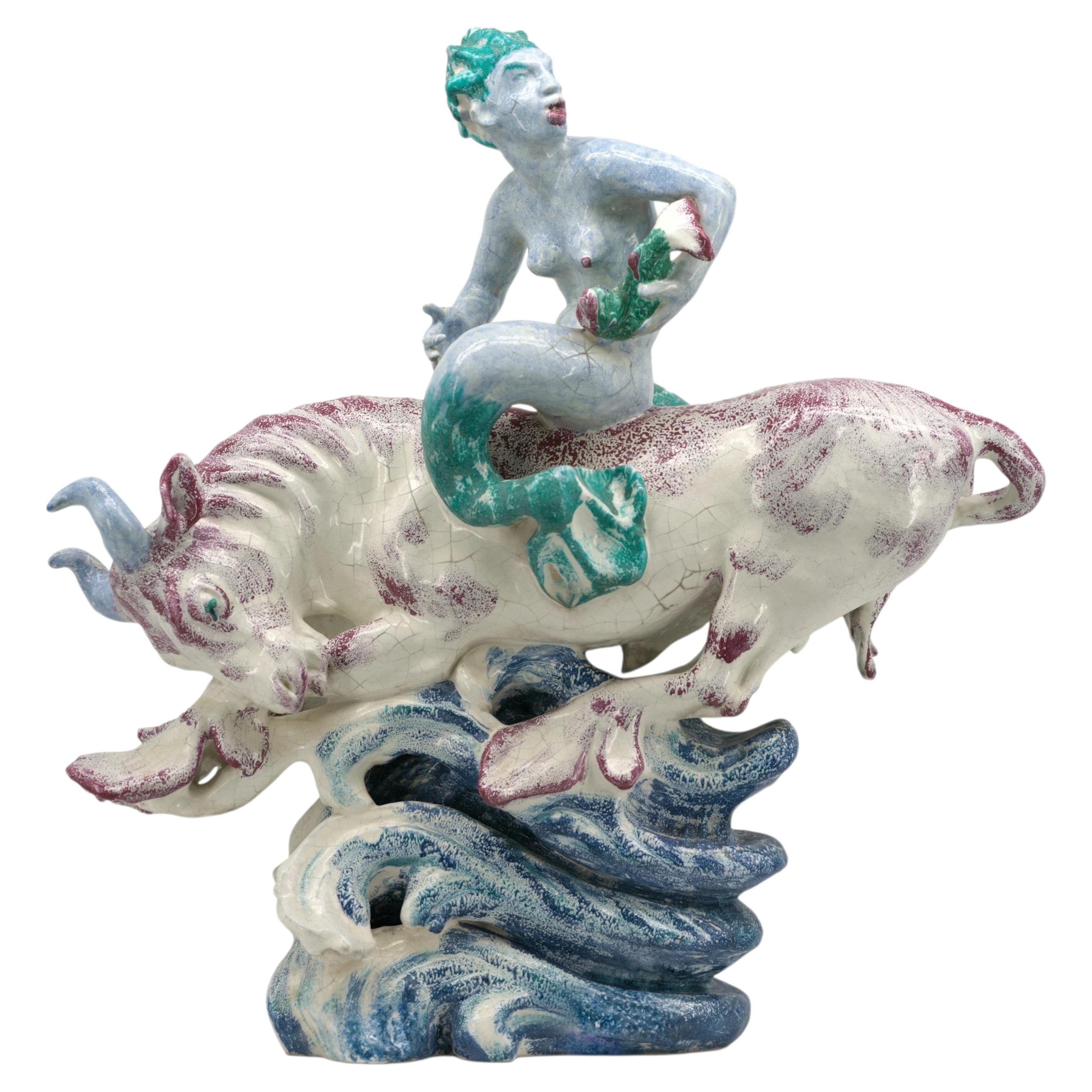 Sculpture de Jean René Gauguin "Havtyren" / "Taureau de mer" pour Bing & Grøndahl, Danemark en vente