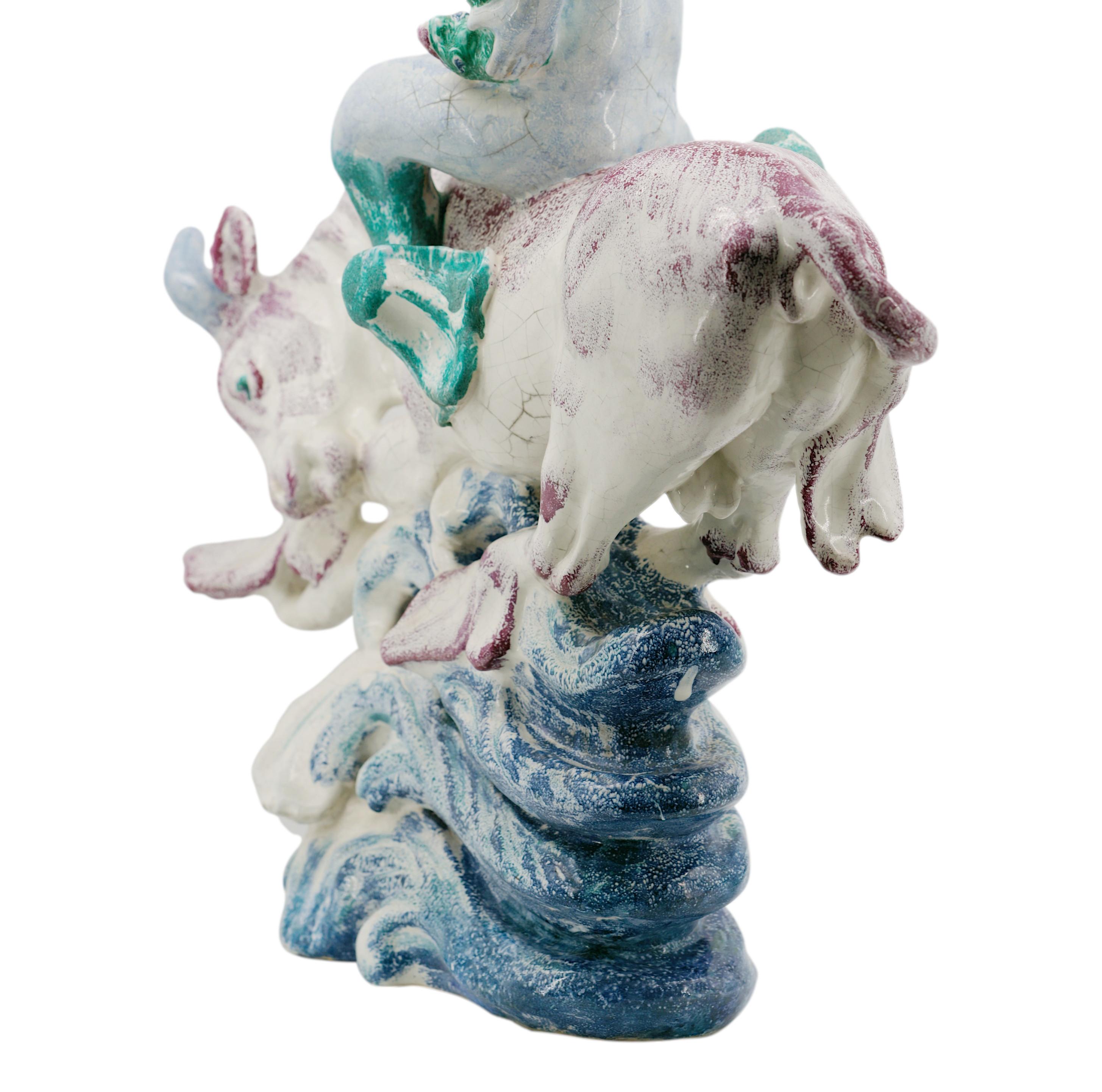 Jean-René GAUGUIN The Sea Bull Ceramic Sculpture For Sale 8