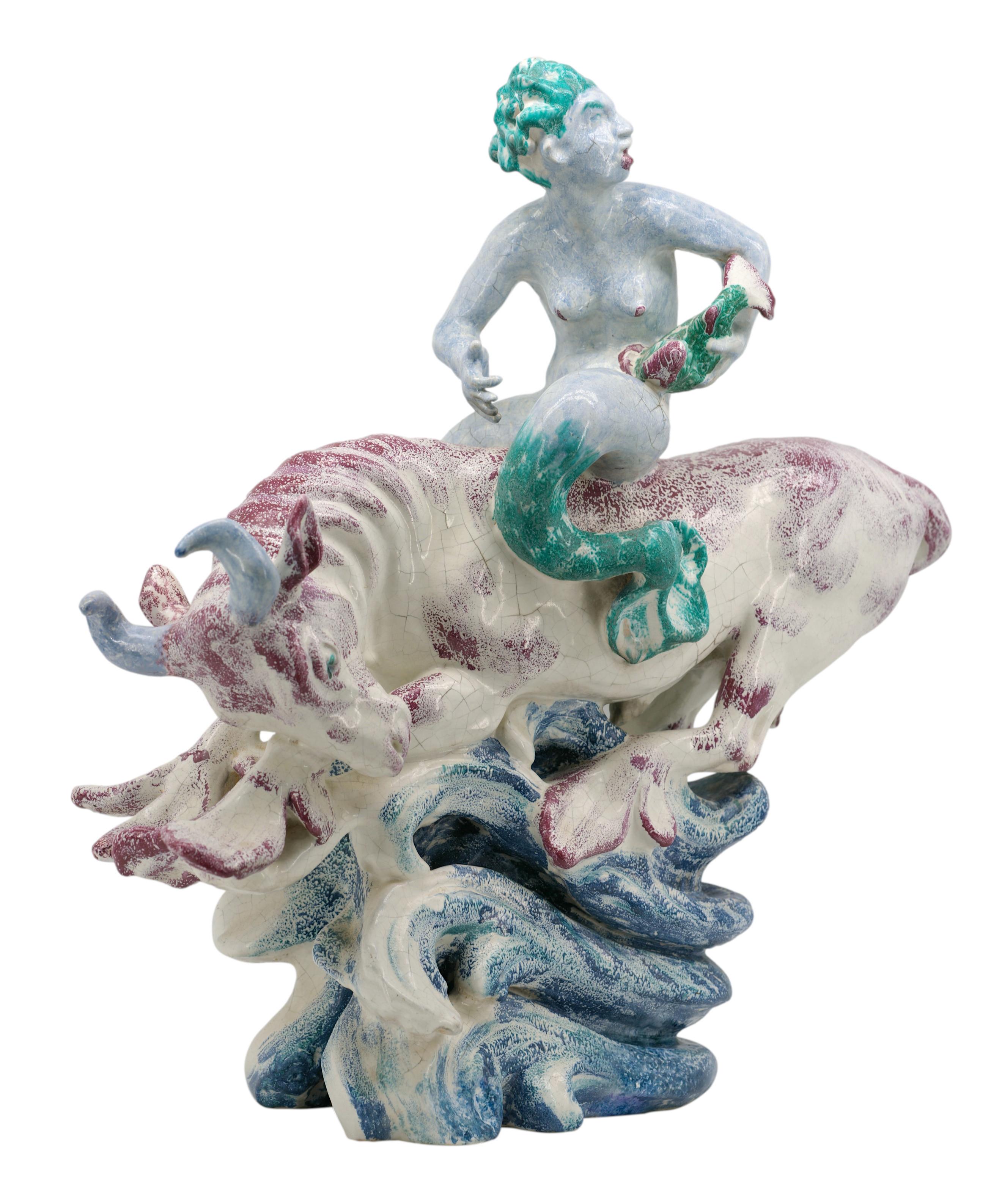 Jean-René GAUGUIN The Sea Bull Ceramic Sculpture For Sale 2