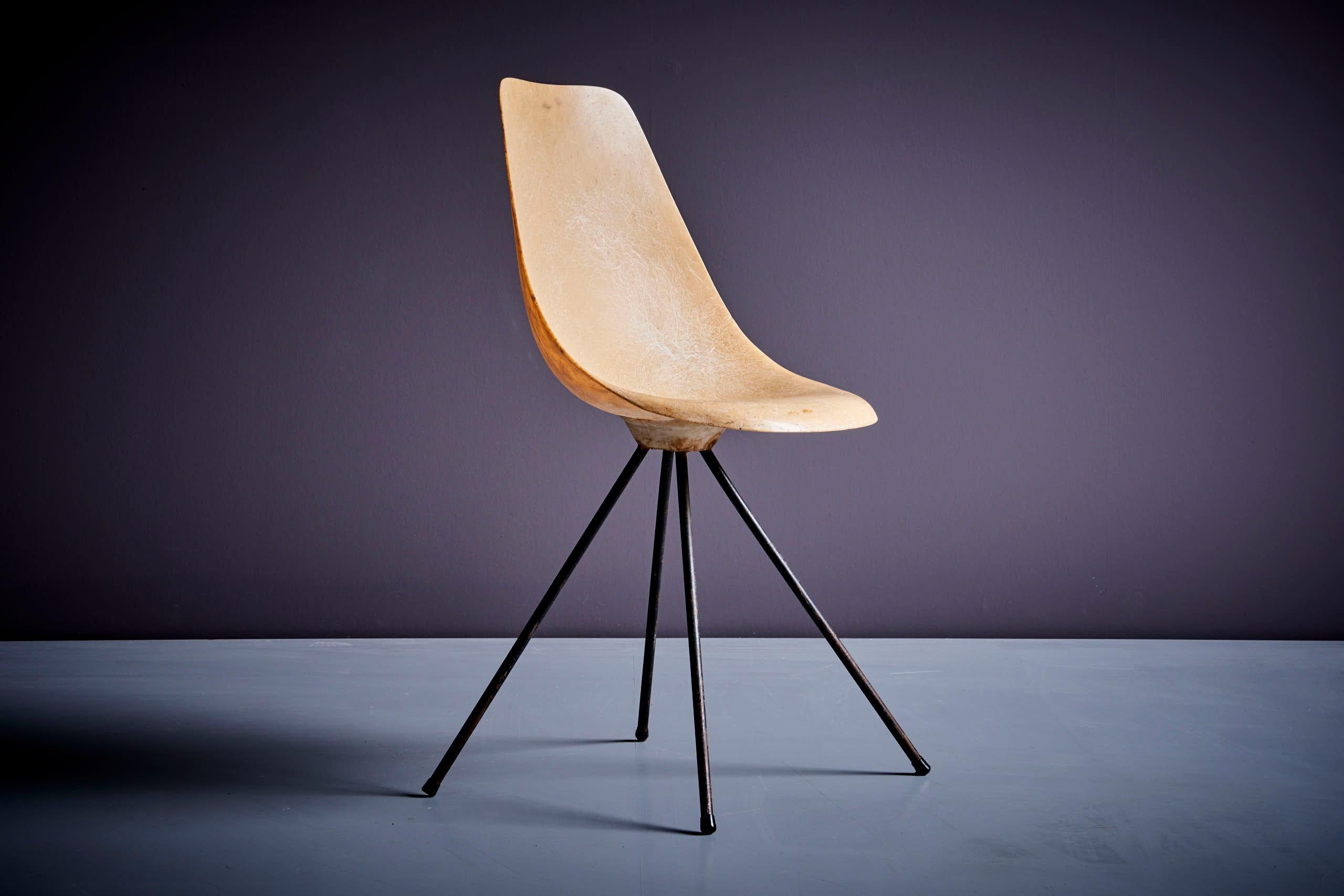 Jean-René Picard for S.E.T.A Fiberglass Chair, 1950s.