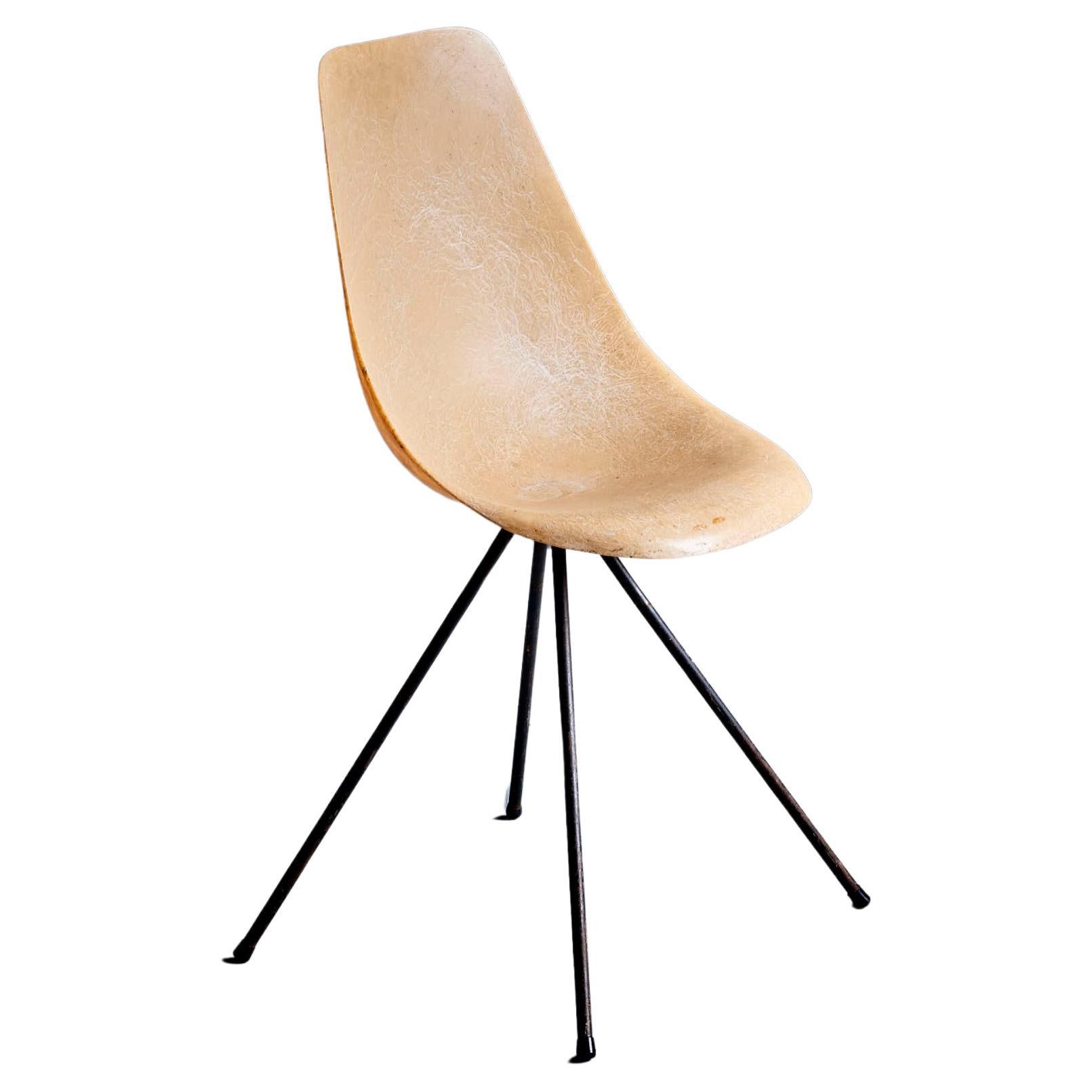Jean-René Picard for S.E.T.A Fiberglass Chair France - 1950s For Sale