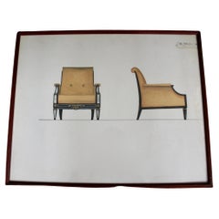 Jean Rene His Fauteuils néo classiques dessin