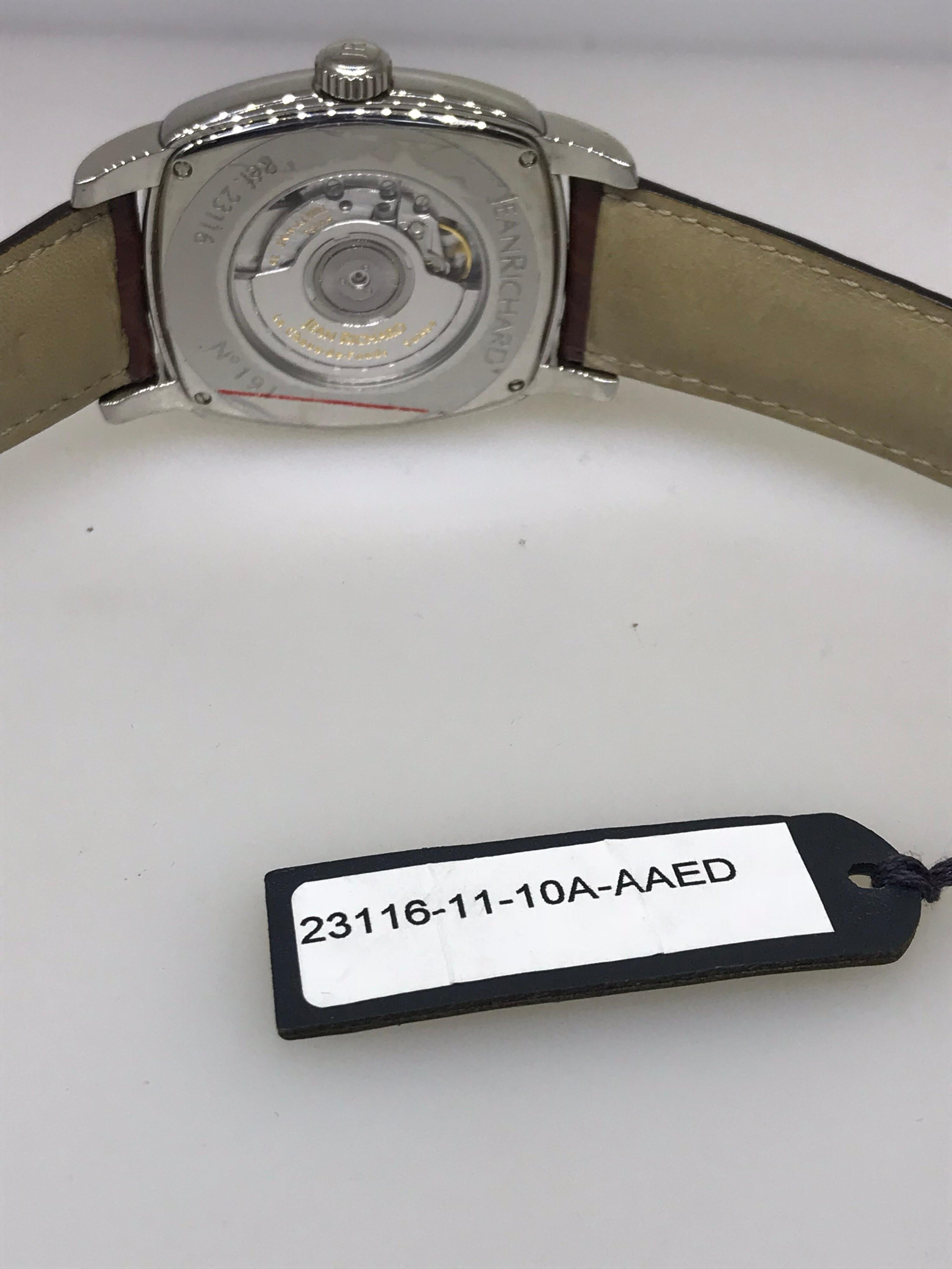 Jean Richard TV Screen White Dial Automatic Men's Watch JR-23116-11-10A-AAED New For Sale 8