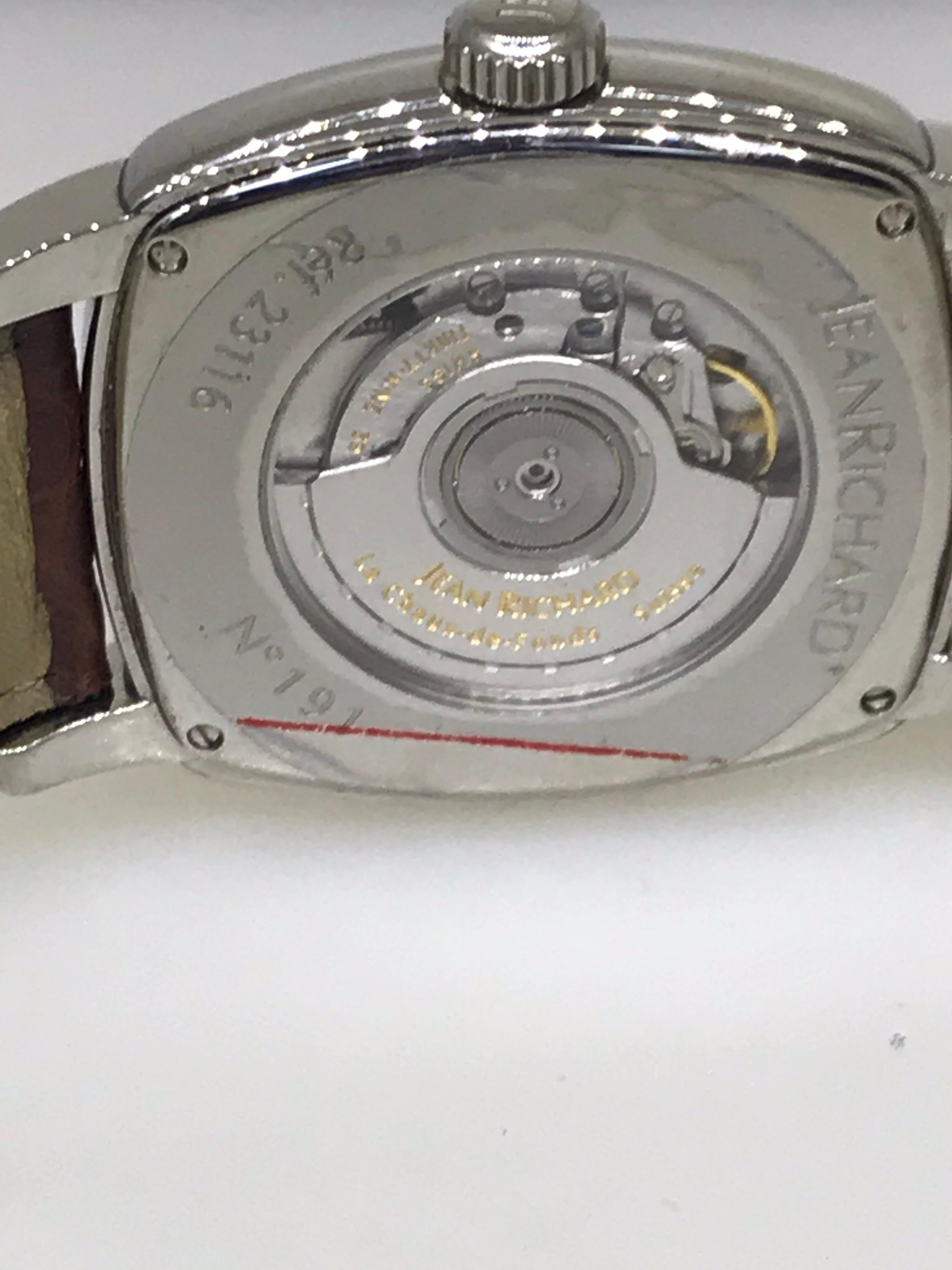 Jean Richard TV Screen White Dial Automatic Men's Watch JR-23116-11-10A-AAED New For Sale 10