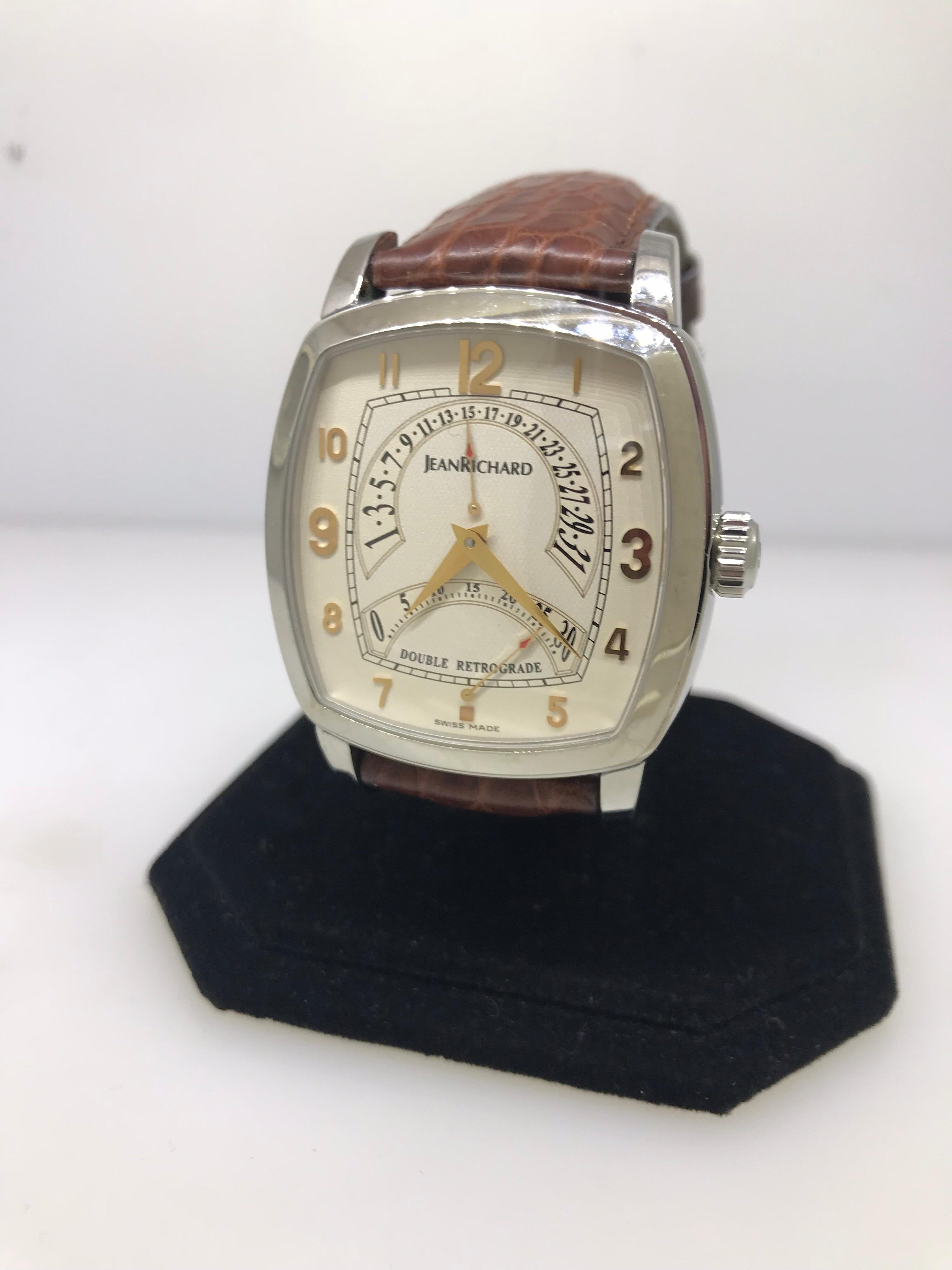 Jean Richard TV Screen White Dial Automatic Men's Watch JR-23116-11-10A-AAED New For Sale 1