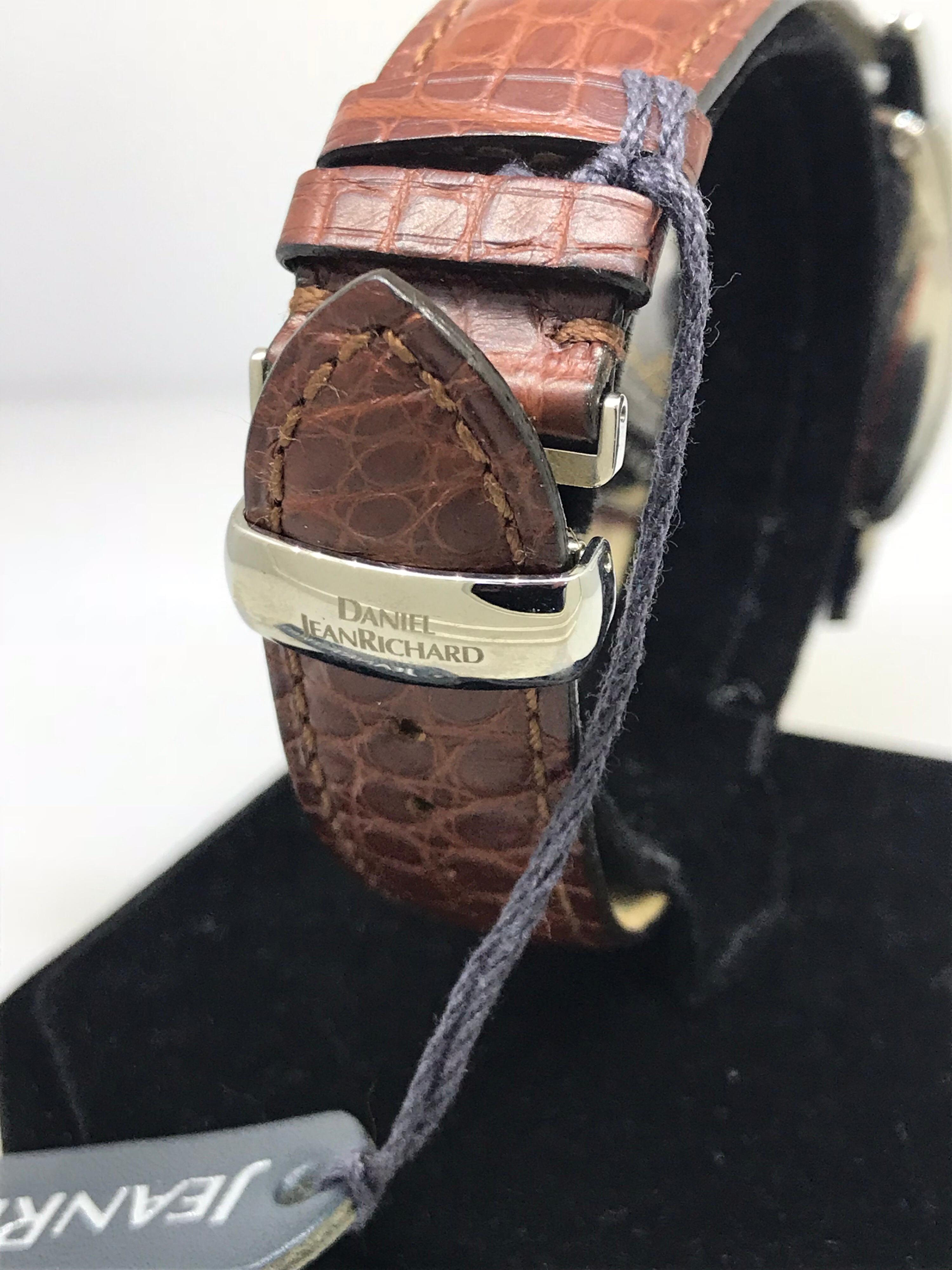 Jean Richard TV Screen White Dial Automatic Men's Watch JR-23116-11-10A-AAED New For Sale 5